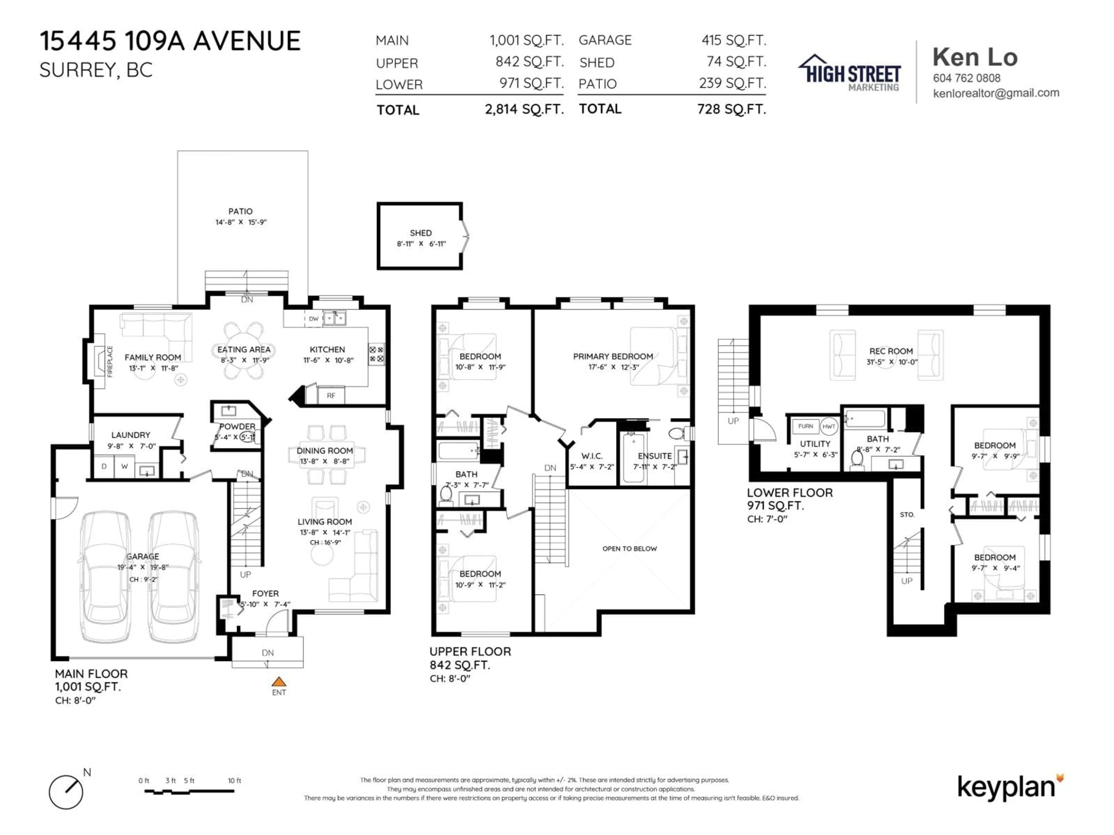 Floor plan for 15445 109A AVENUE, Surrey British Columbia V3R0X6