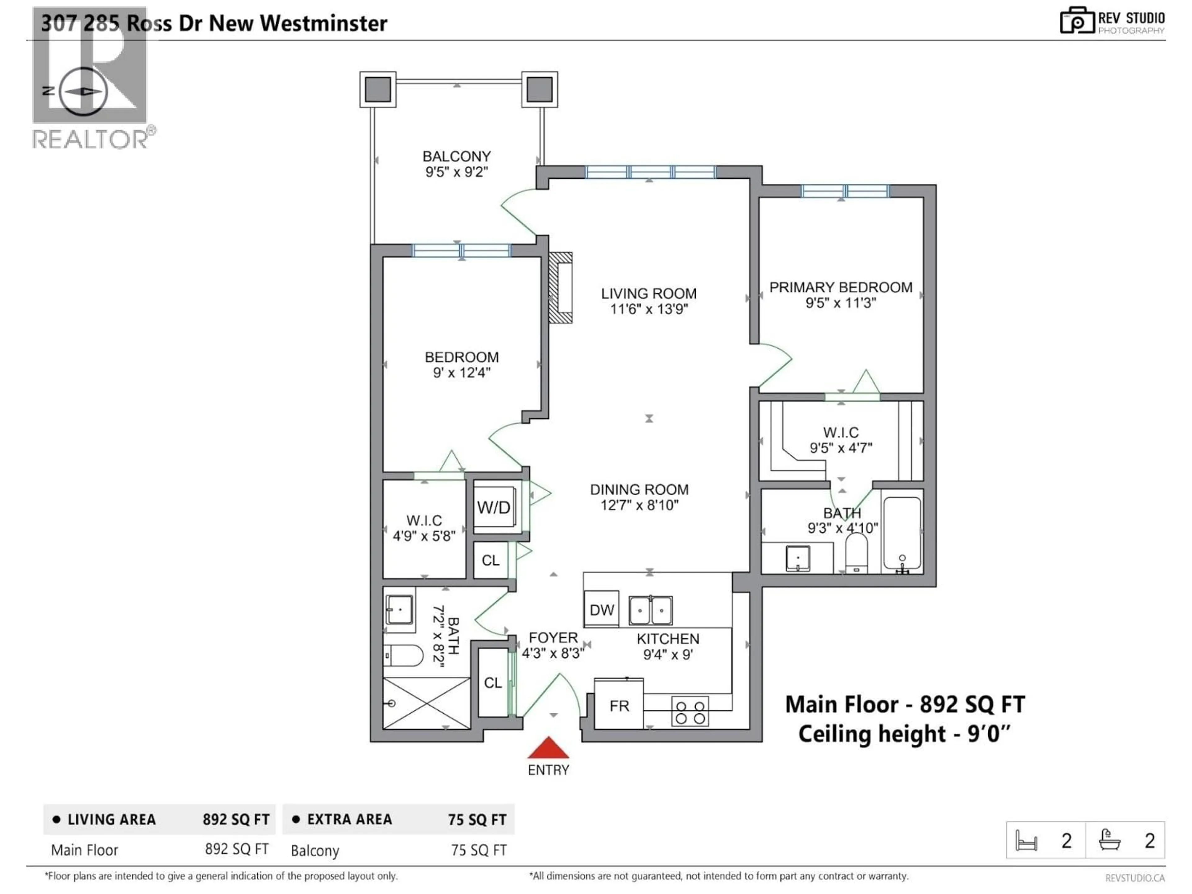 Floor plan for 307 - 285 ROSS DRIVE, New Westminster British Columbia V3L0B9
