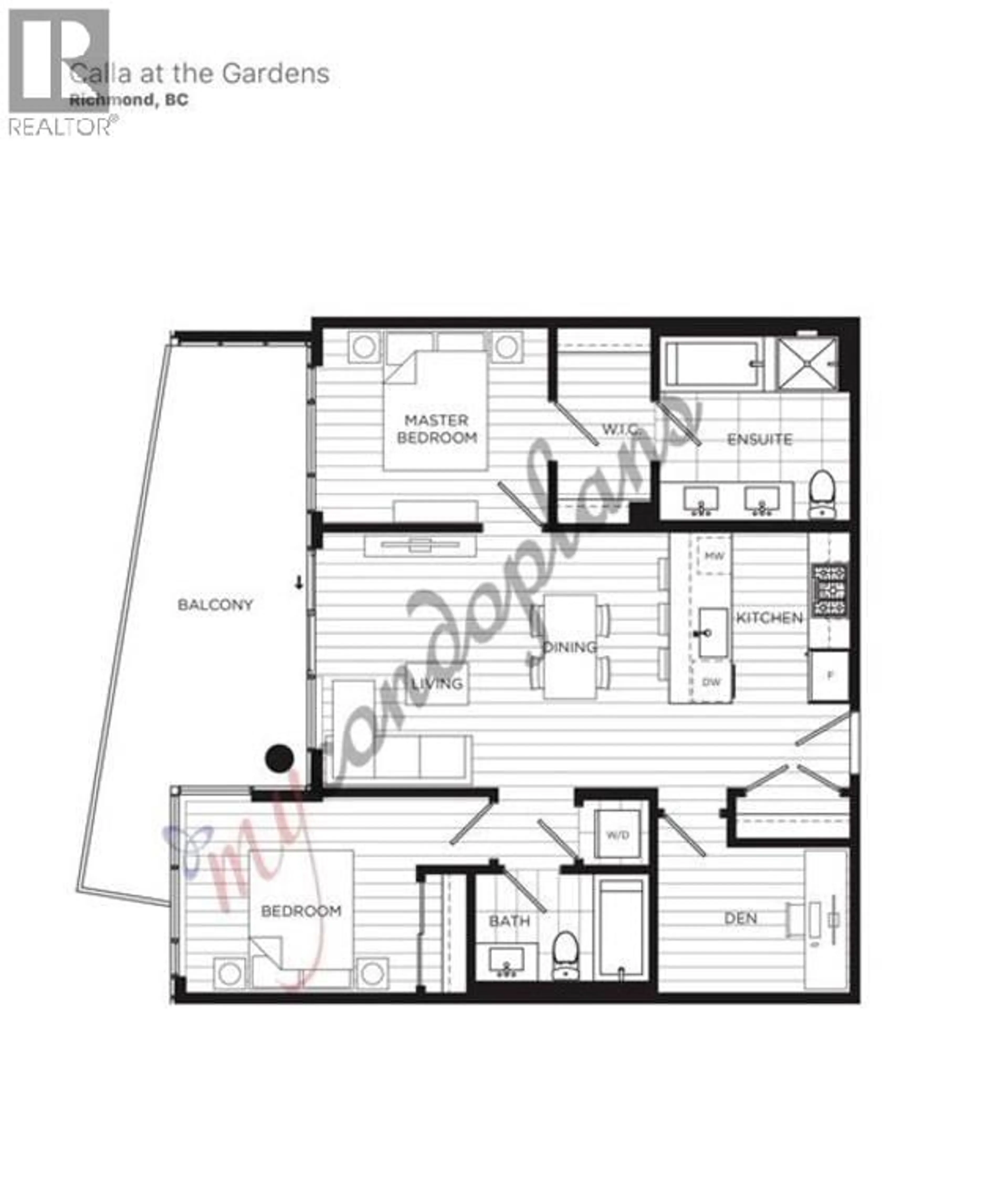 Floor plan for 302 - 10788 NO. 5 ROAD, Richmond British Columbia V6W0B7