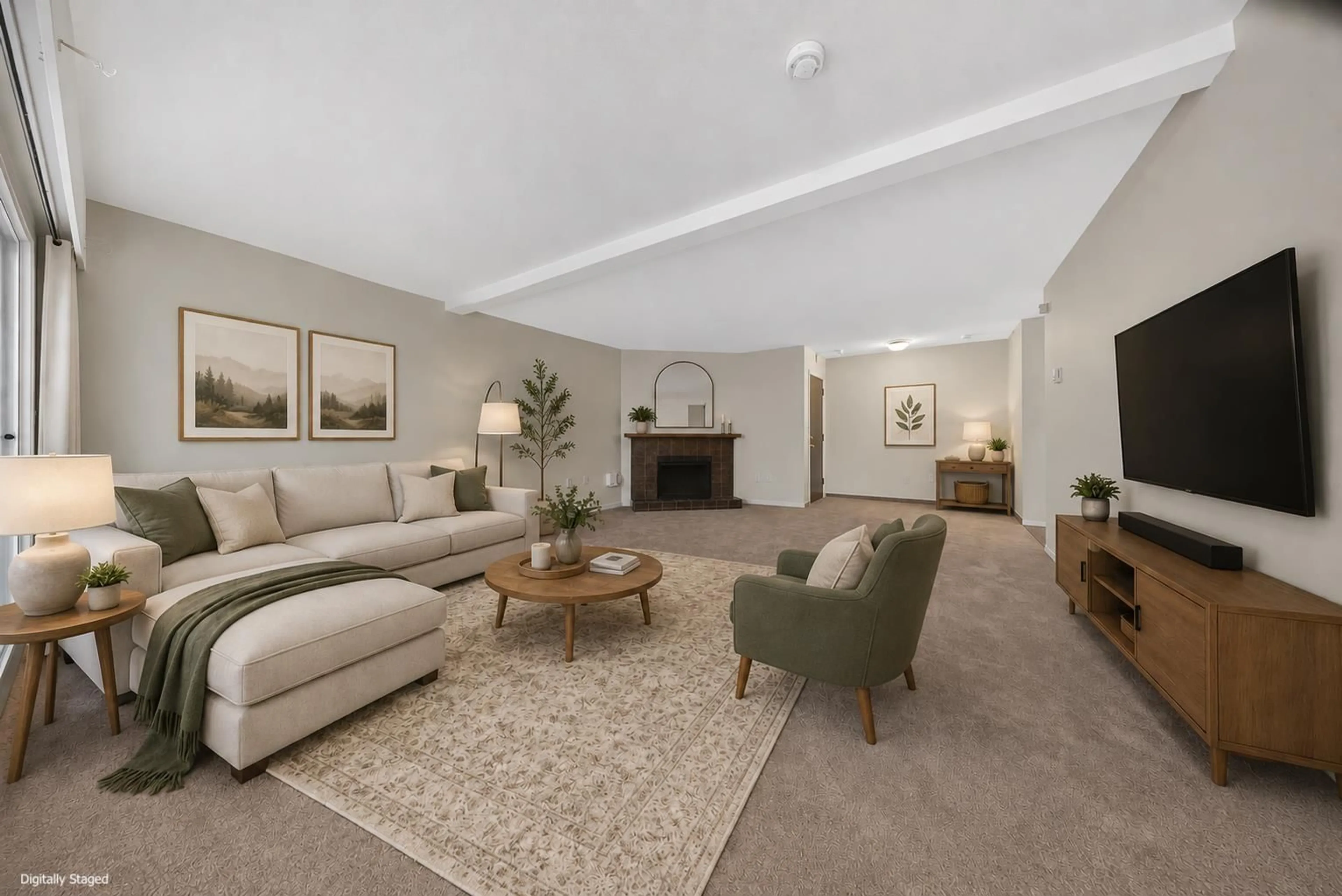 Living room with furniture, carpet floor for 101 - 9516 ROTARY STREET, Chilliwack British Columbia V2P2W5