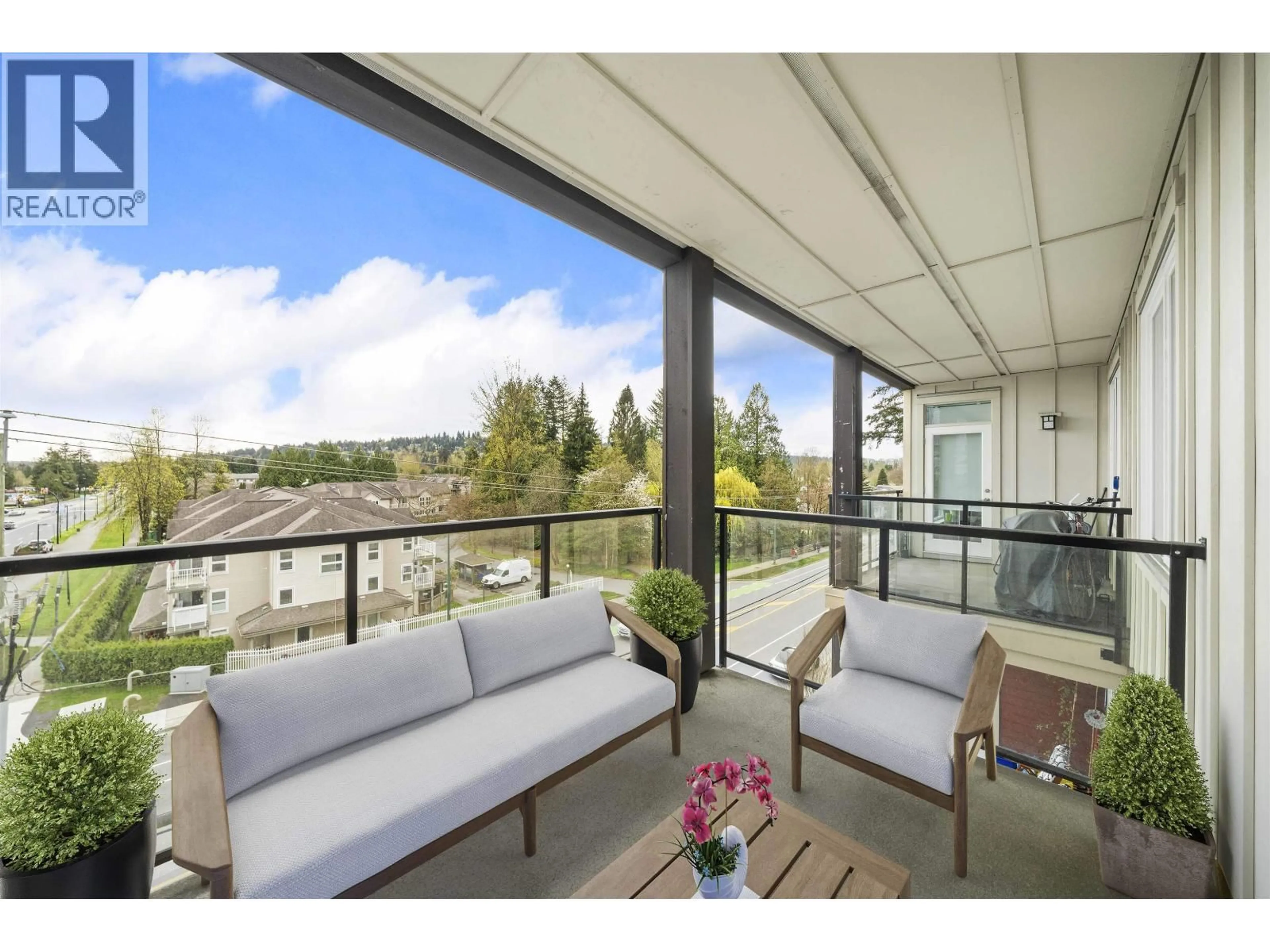 Patio, water/lake/river/ocean view for 401 - 1188 JOHNSON STREET, Coquitlam British Columbia V3B0H7