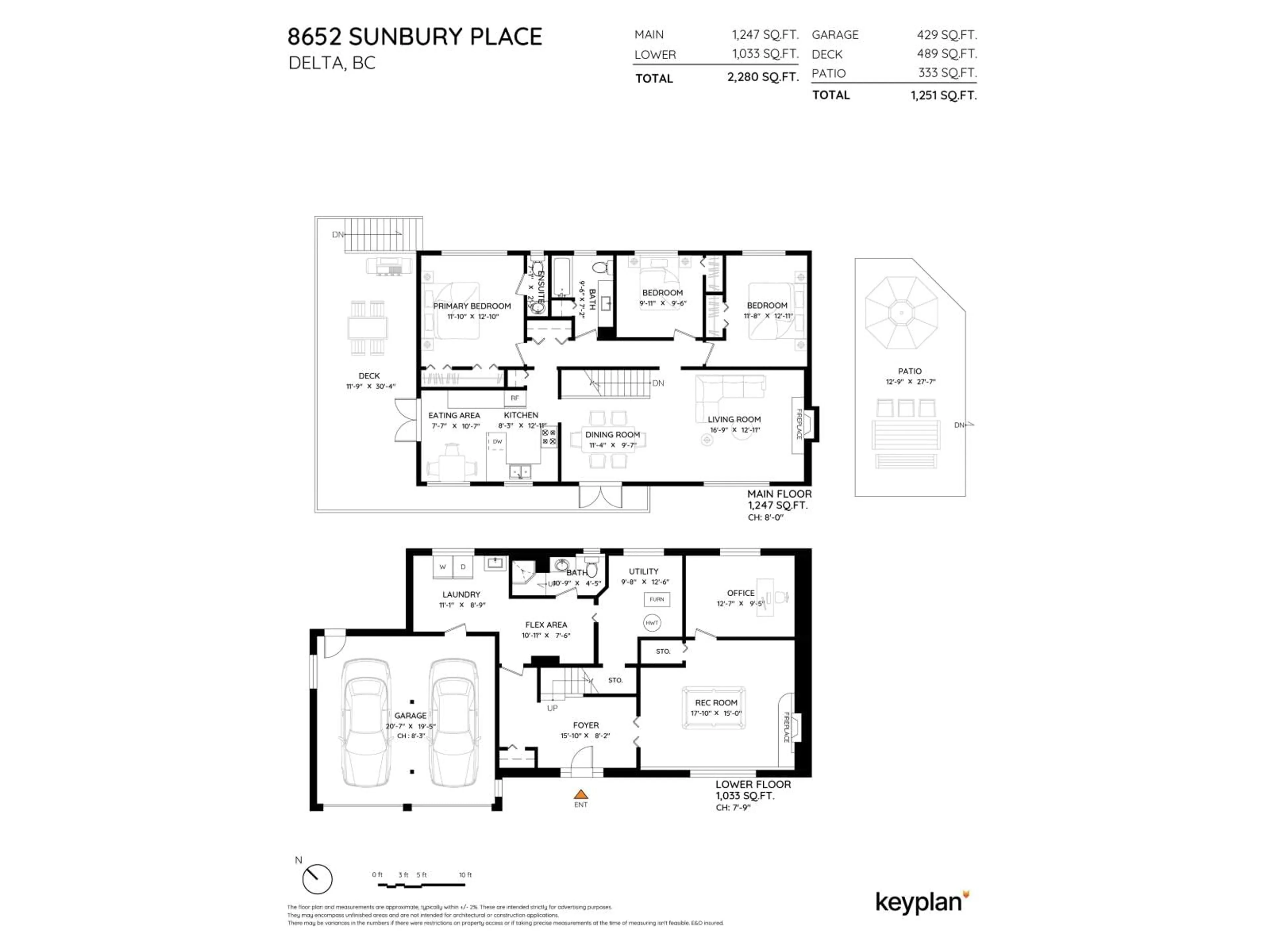 Floor plan for 8652 SUNBURY PLACE, Delta British Columbia V4C3Y7