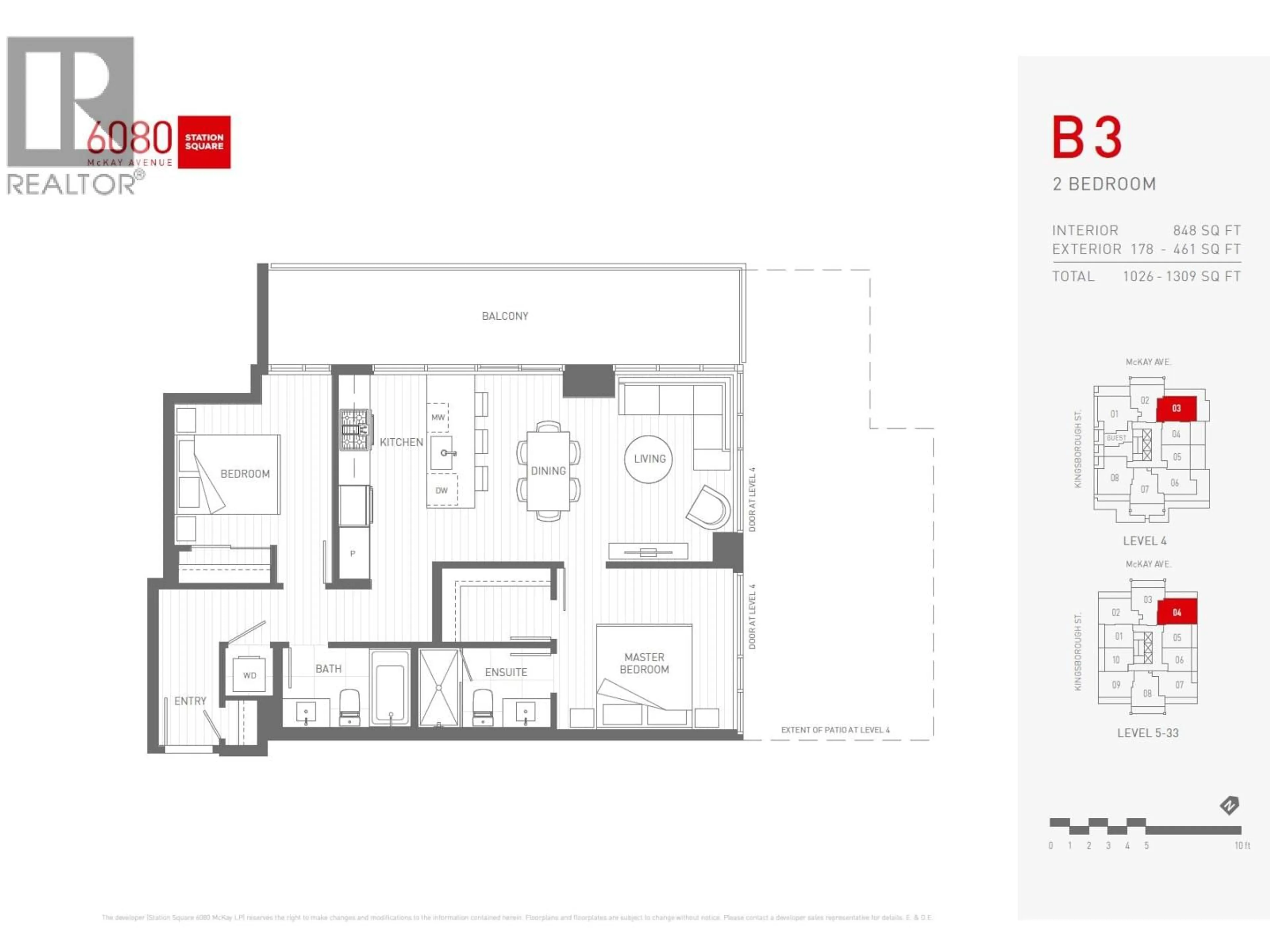 Floor plan for 3304 - 6080 MCKAY AVENUE, Burnaby British Columbia V5H0J4