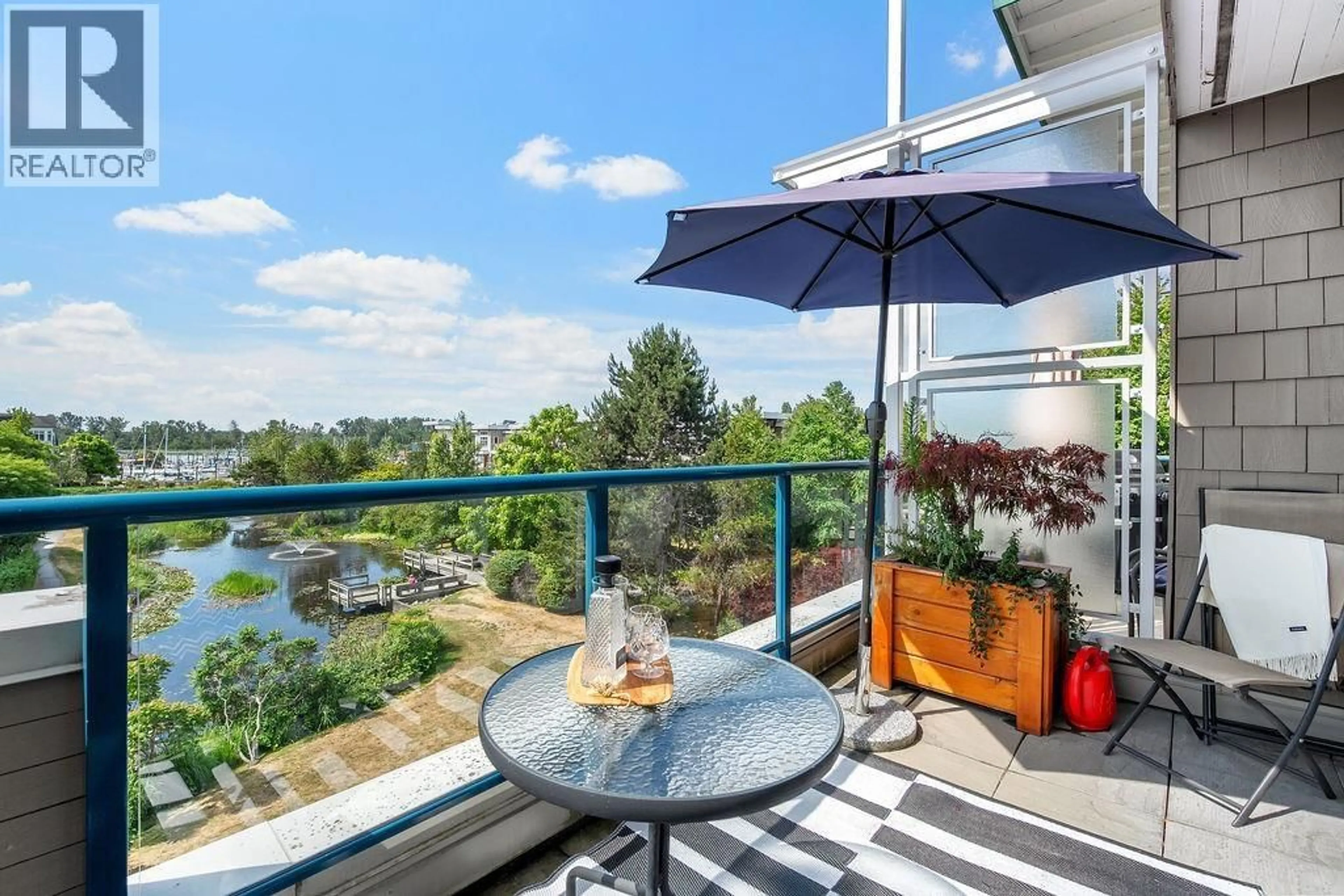 Balcony in the apartment, water/lake/river/ocean view for 405 - 5800 ANDREWS ROAD, Richmond British Columbia V7E6M2