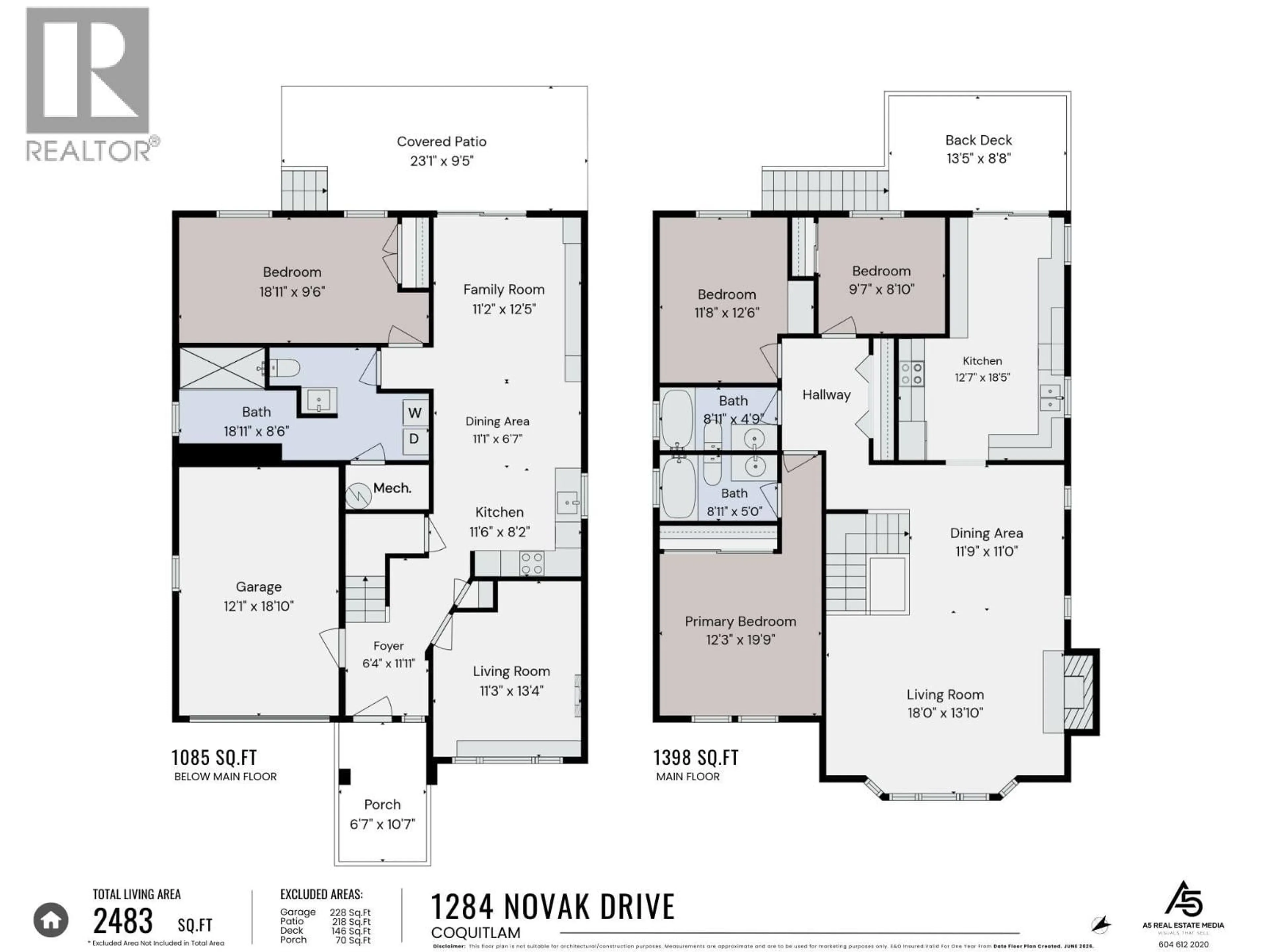 Floor plan for 1284 NOVAK DRIVE, Coquitlam British Columbia V3E1W9