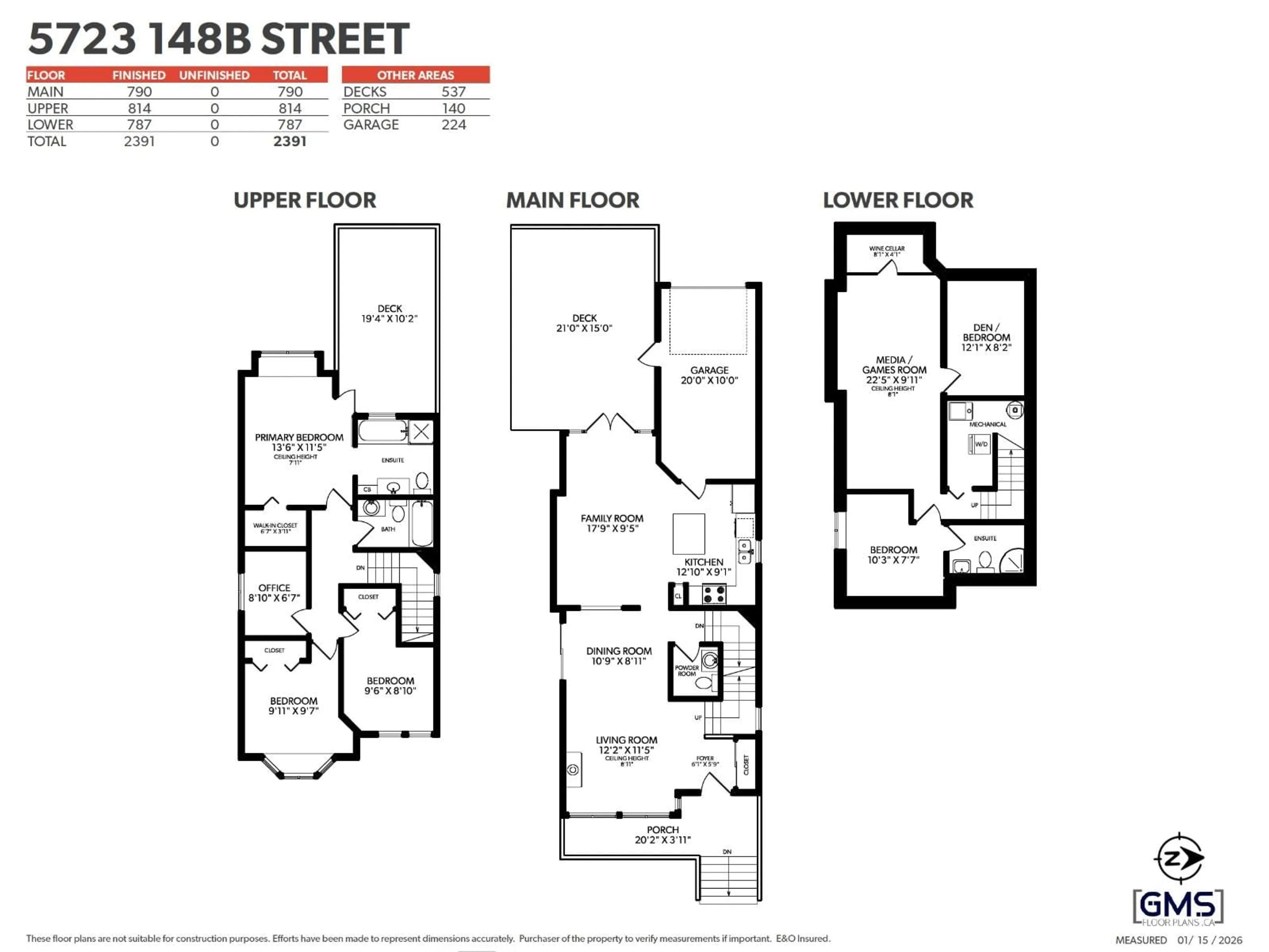 Floor plan for 5723 148B STREET STREET, Surrey British Columbia V3S8W6