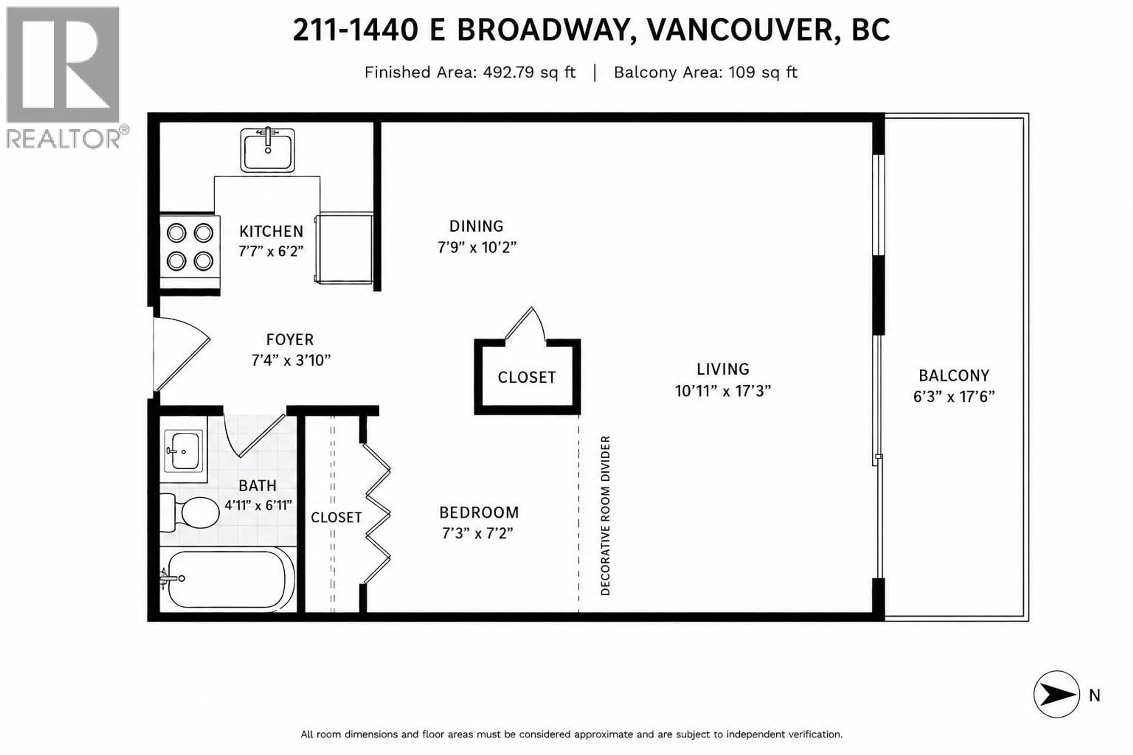 Floor plan for 211 - 1440 BROADWAY, Vancouver British Columbia V5N5P2
