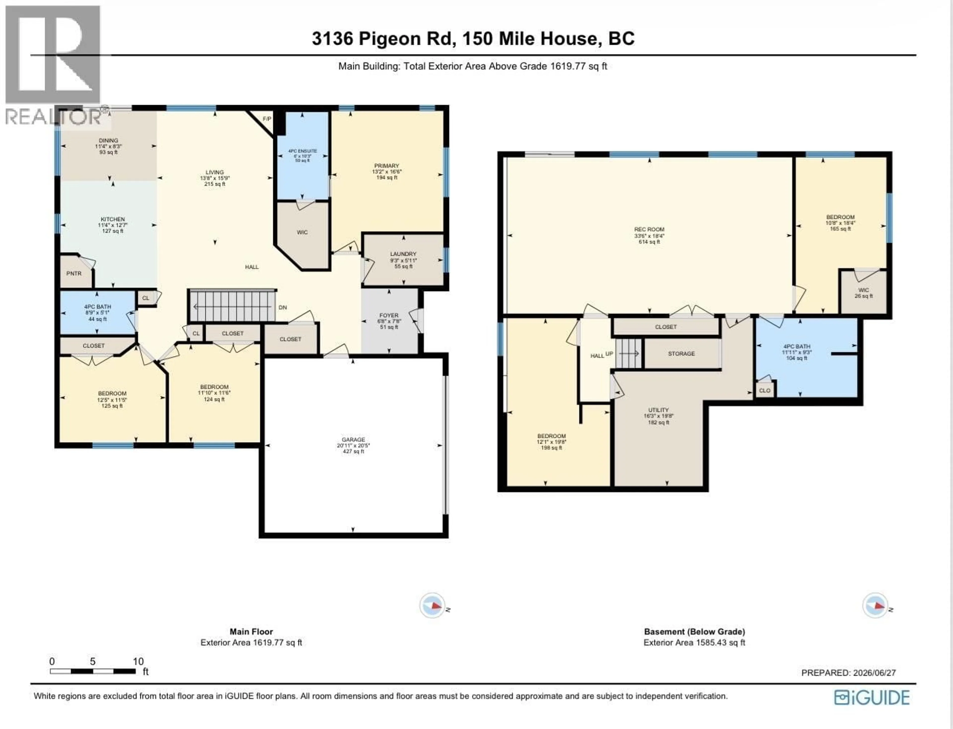 Floor plan for 3136 PIGEON ROAD, 150 Mile House British Columbia V0K2G0