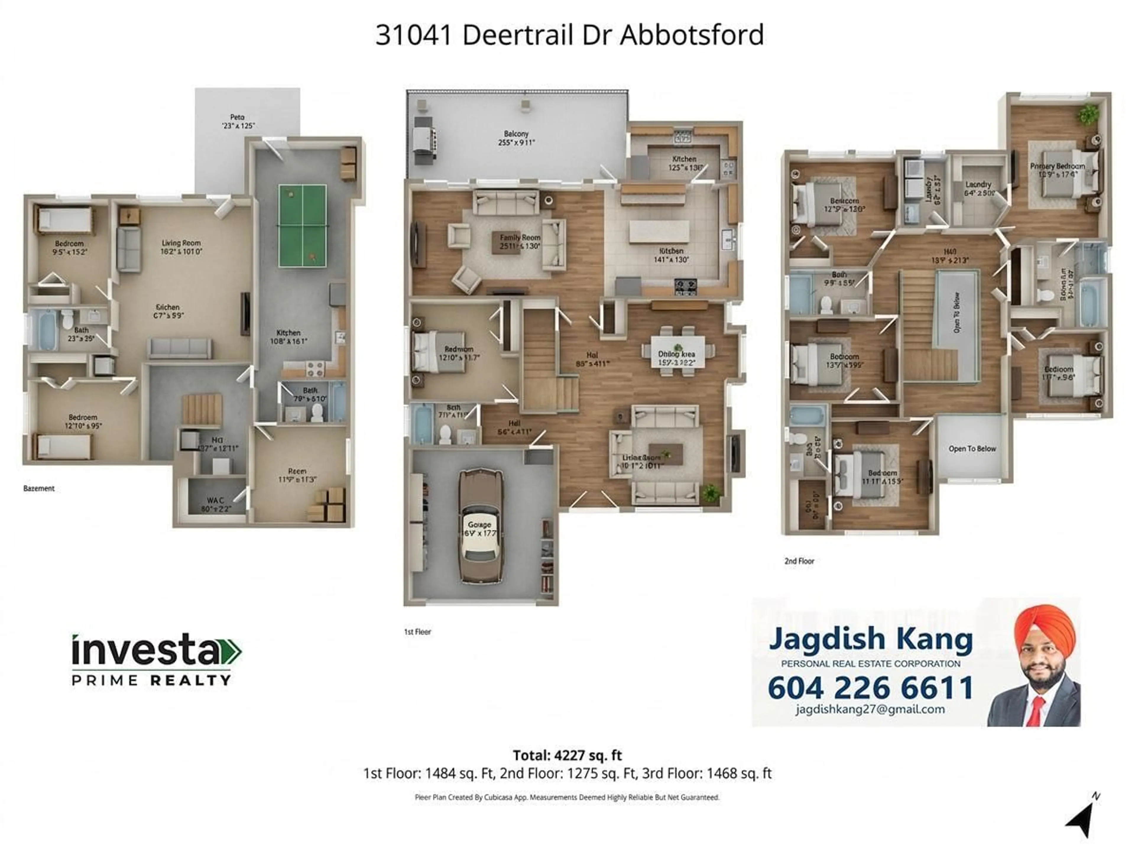 Floor plan for 31041 DEERTRAIL DRIVE NORTH, Abbotsford British Columbia V2T5J7