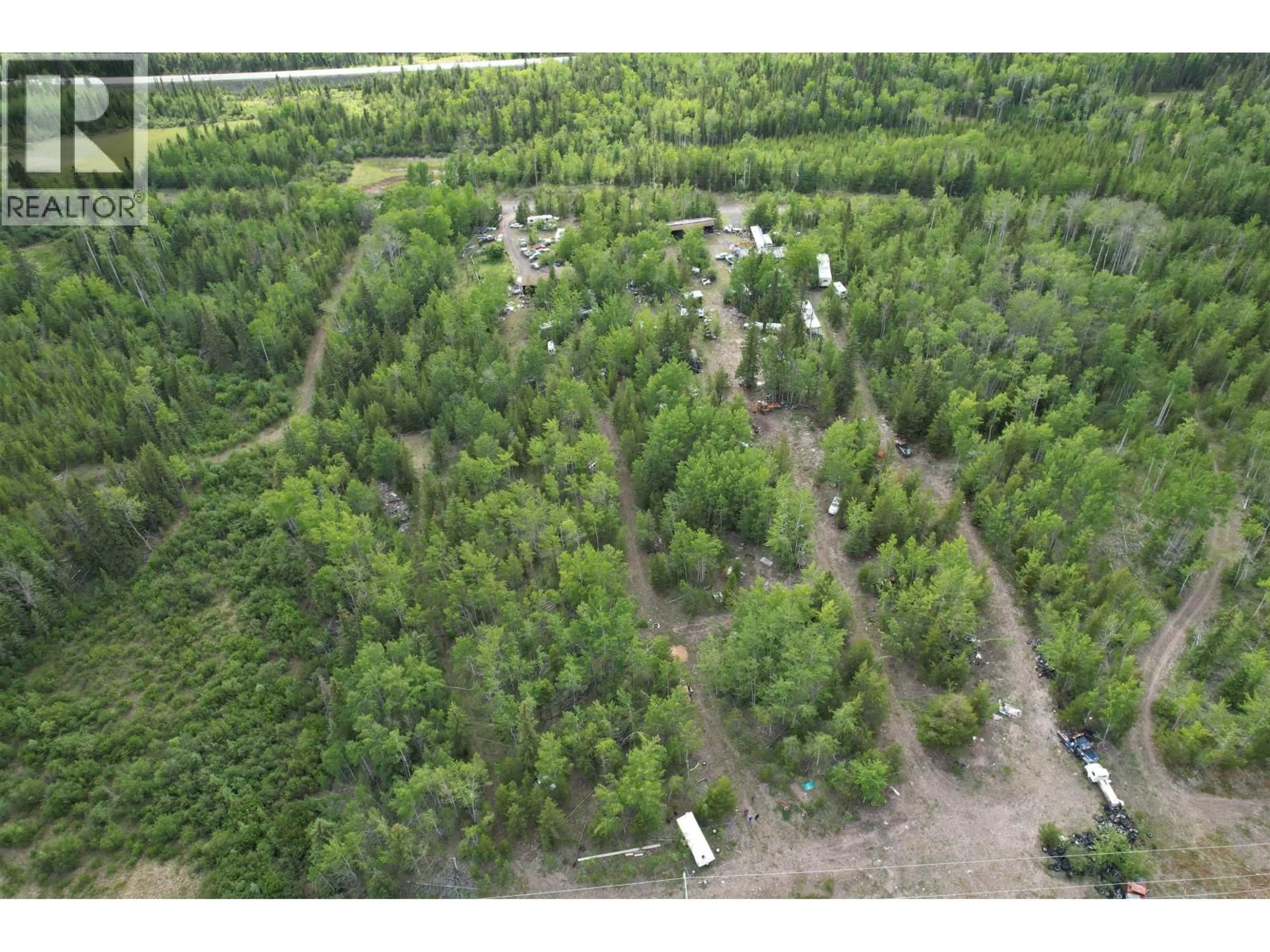 A pic from outside/outdoor area/front of a property/back of a property/a pic from drone, forest/trees view for 7285 90 MILE LOOP ROAD, 100 Mile House British Columbia V0K2E2