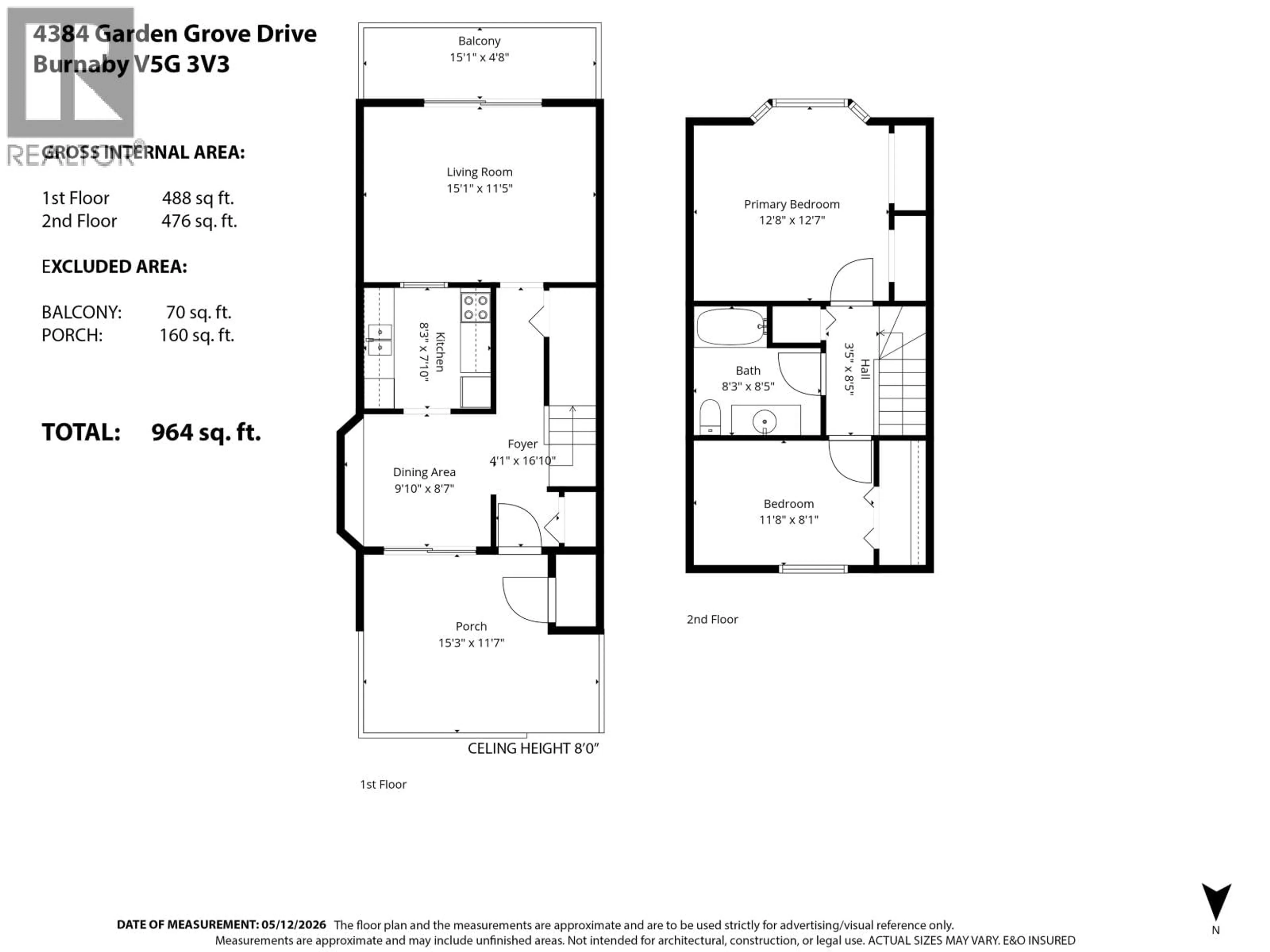 Floor plan for 4384 GARDEN GROVE DRIVE, Burnaby British Columbia V5G4G6