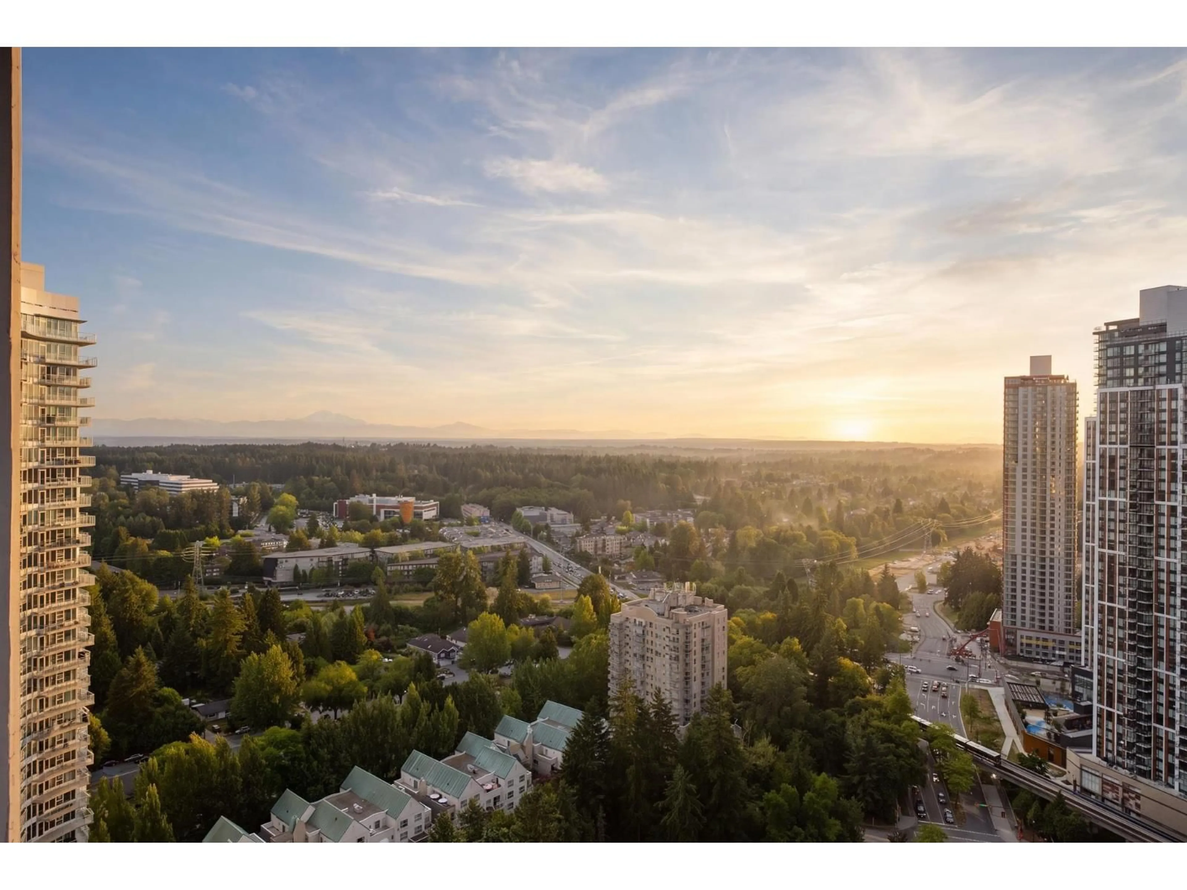 A pic from outside/outdoor area/front of a property/back of a property/a pic from drone, city buildings view from balcony for 4206 - 13696 100 AVENUE, Surrey British Columbia V3T0L5