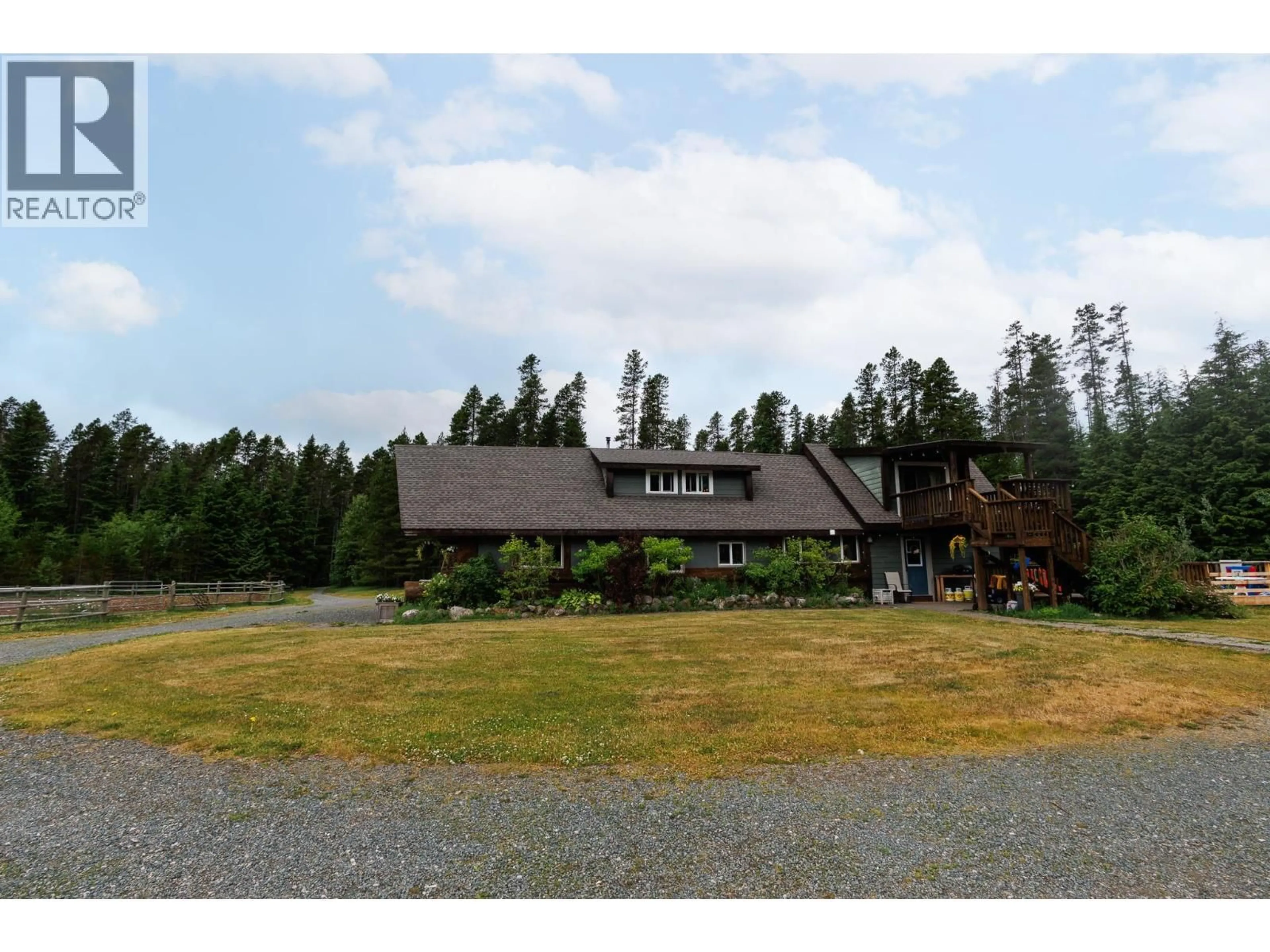 A pic from outside/outdoor area/front of a property/back of a property/a pic from drone, mountain view for 336 WILLIAMS CREEK AVENUE, Terrace British Columbia V8G0G5