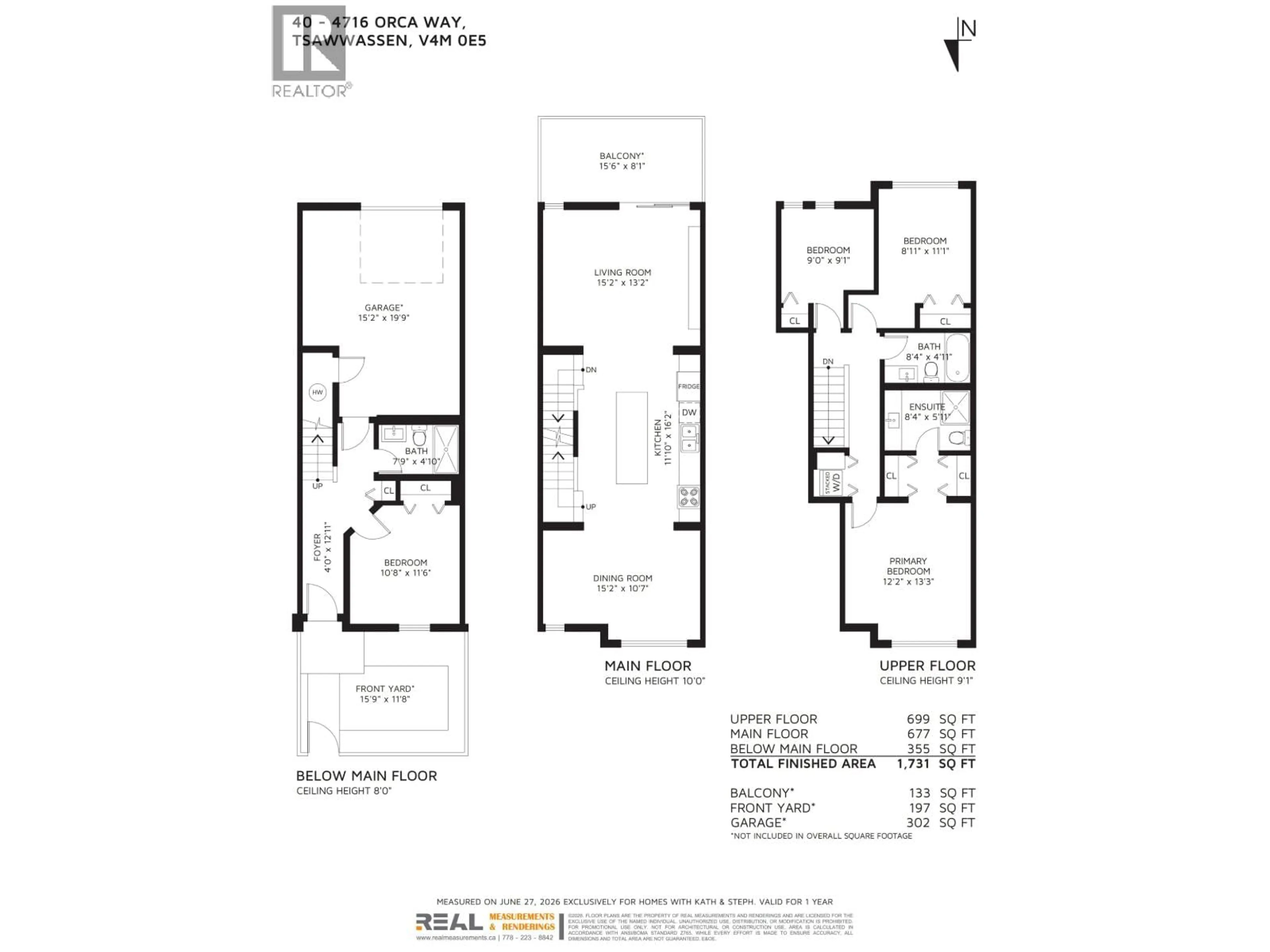 Floor plan for 40 - 4716 ORCA WAY, Tsawwassen British Columbia V4M0E5