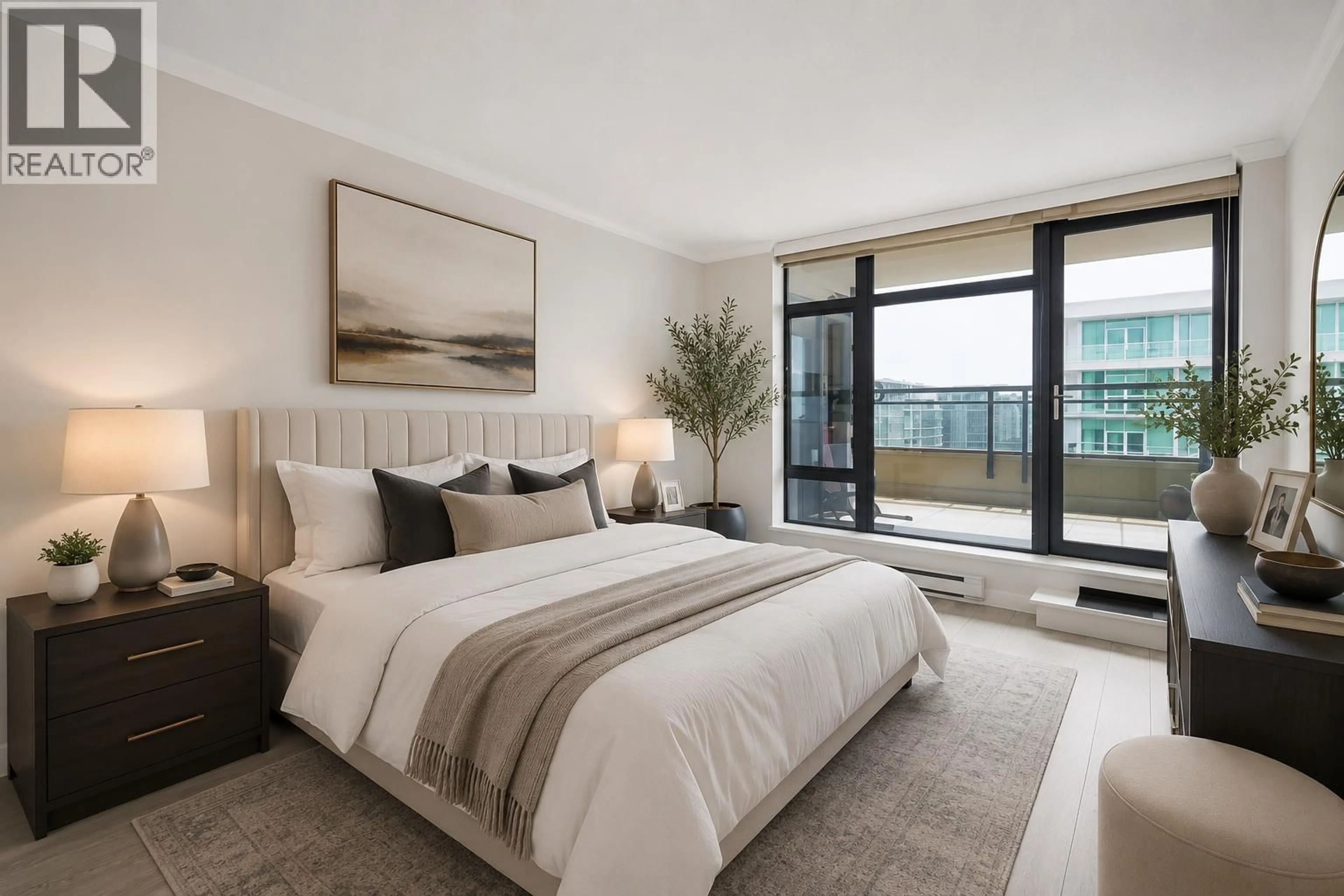 Bedroom with bed, unknown for 1703 - 6351 BUSWELL STREET, Richmond British Columbia V6Y0A4