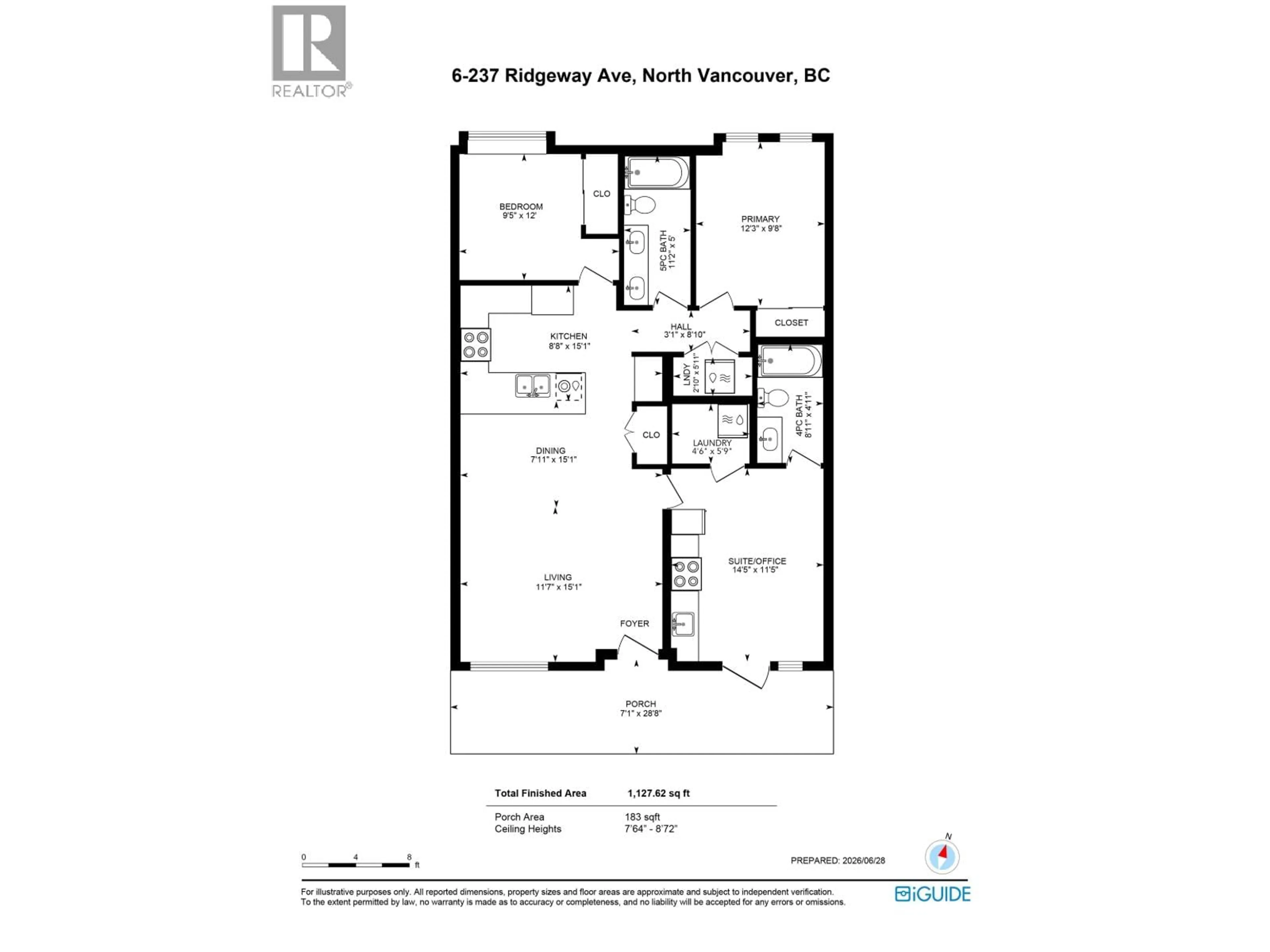 Floor plan for 6 - 237 RIDGEWAY AVENUE, North Vancouver British Columbia V7L0H6