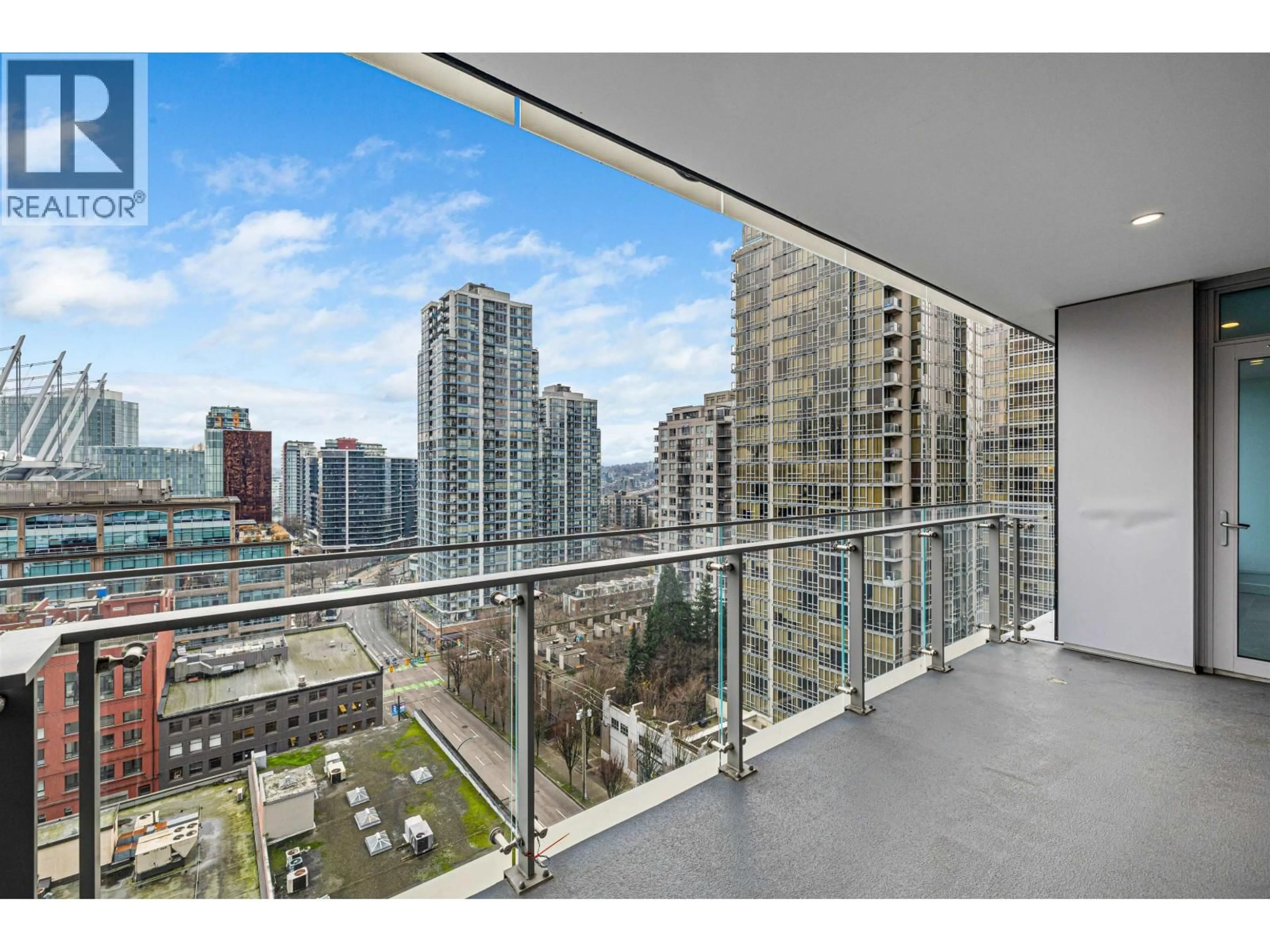 Balcony in the apartment, city buildings view from balcony for 1203 - 885 CAMBIE STREET, Vancouver British Columbia V6B0R6