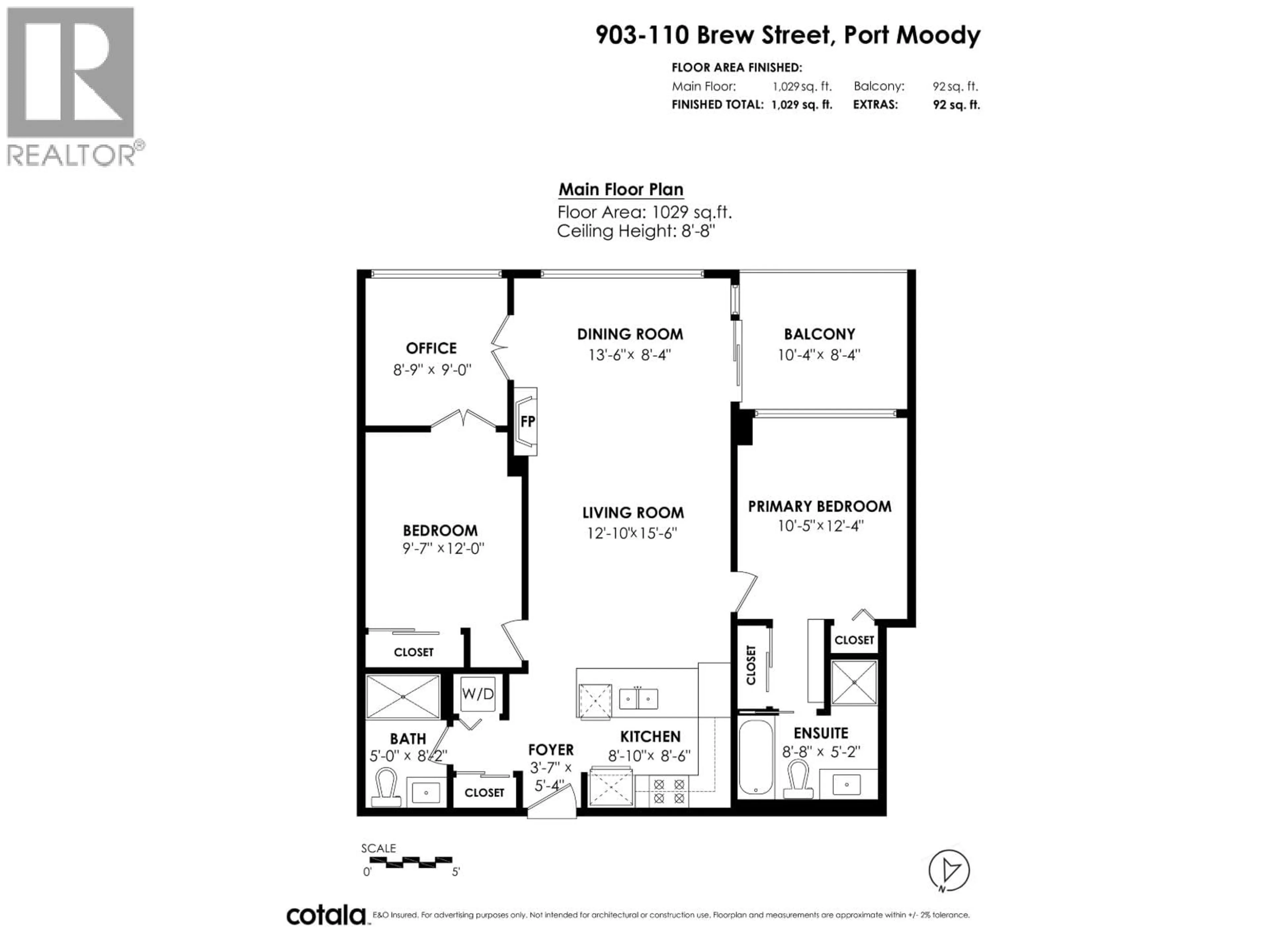 Floor plan for 903 - 110 BREW STREET, Port Moody British Columbia V3H0E4