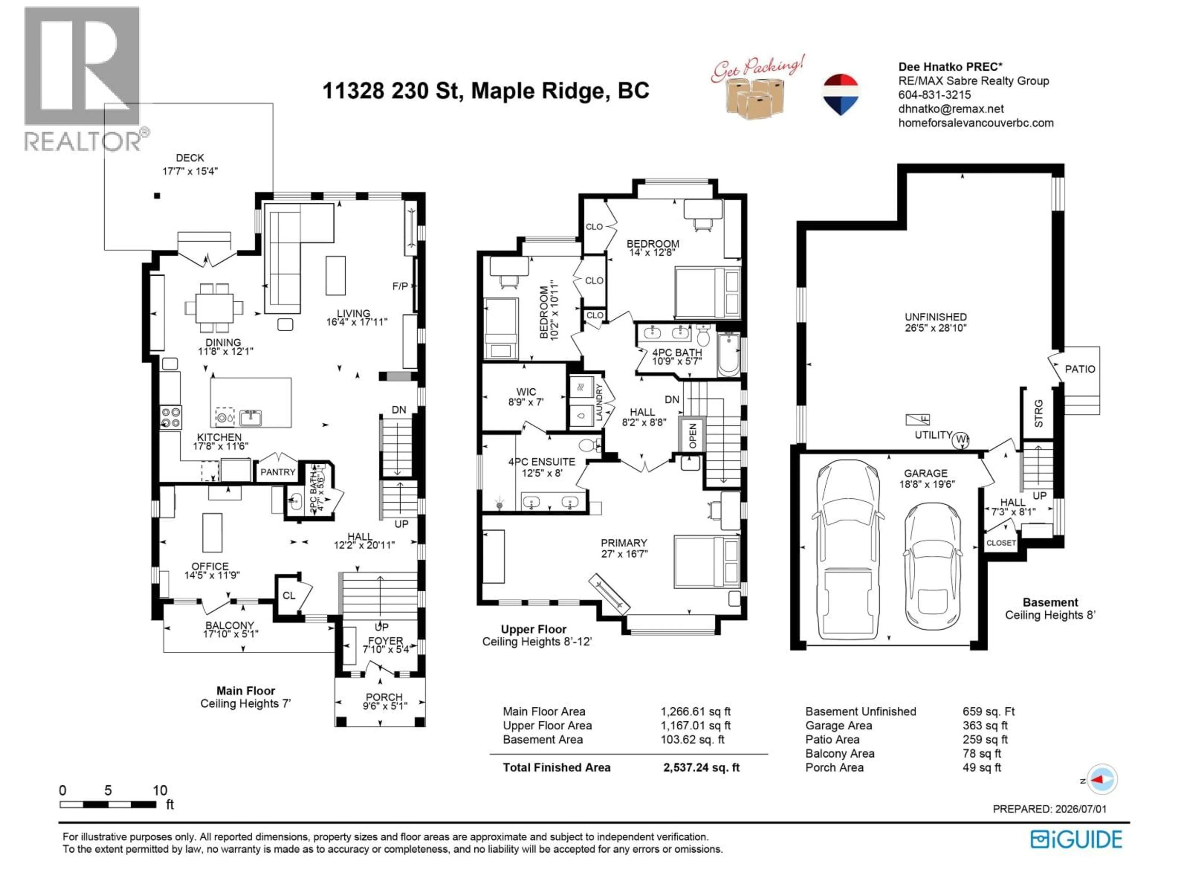 Floor plan for 11328 230 STREET, Maple Ridge British Columbia V2X9S6