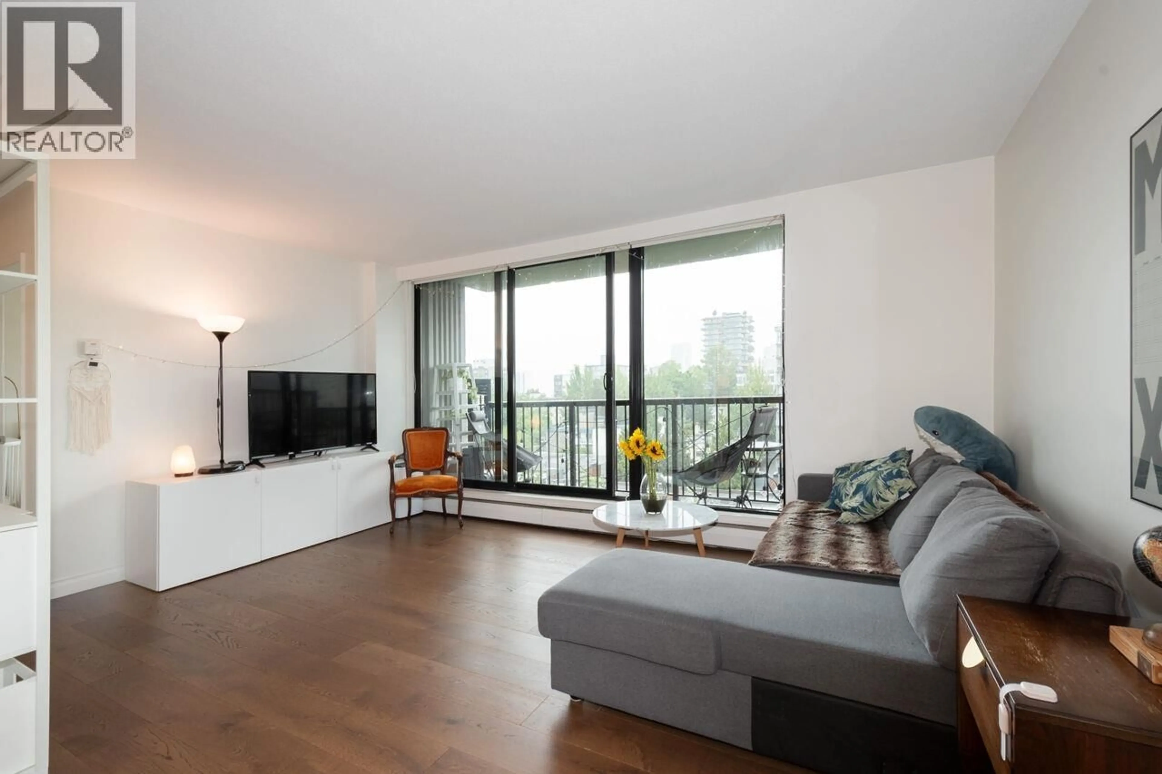 Living room with furniture, wood/laminate floor for 1104 - 1330 HARWOOD STREET, Vancouver British Columbia V6E1S8