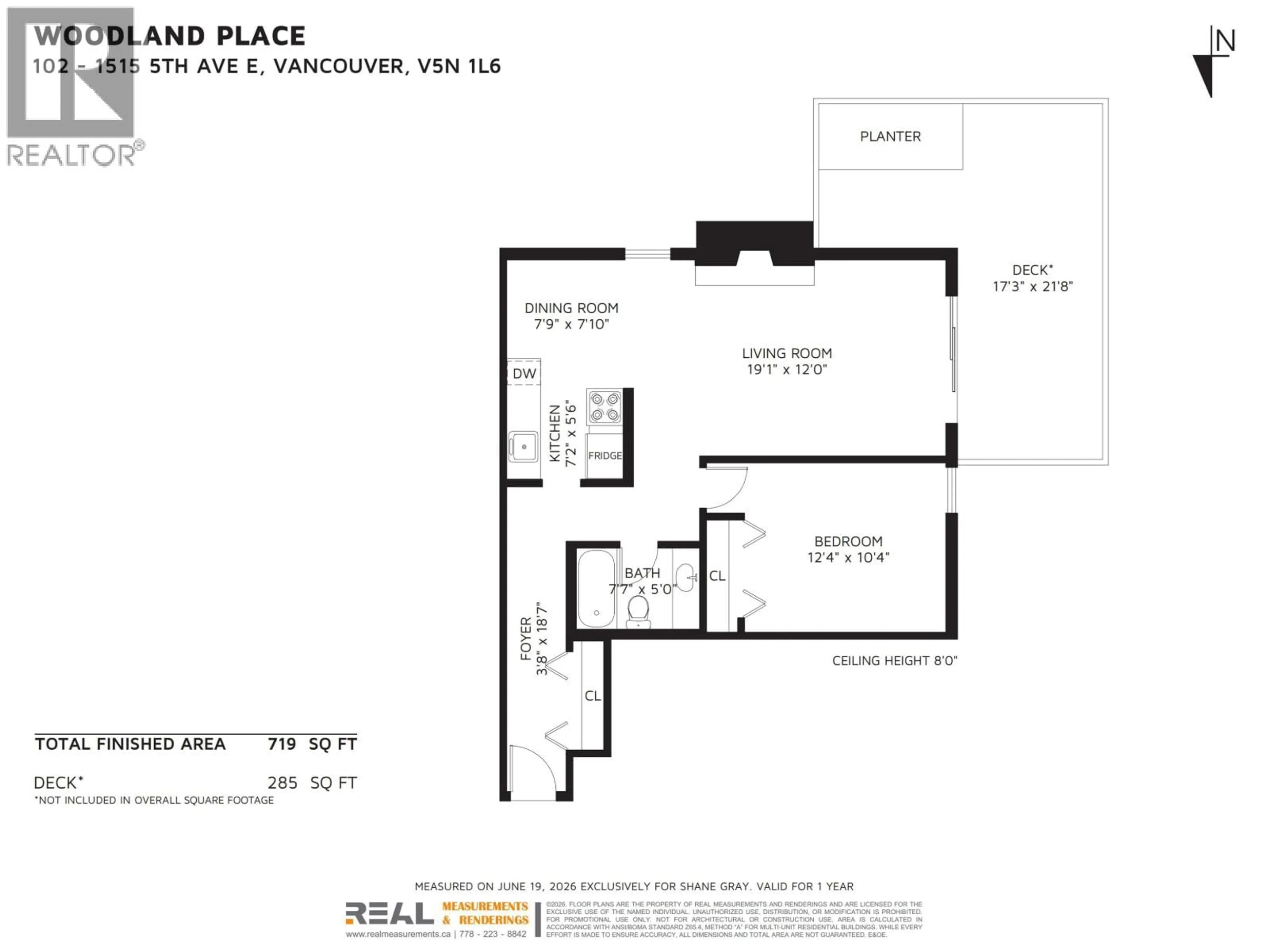 Floor plan for 102 - 1515 5TH AVENUE, Vancouver British Columbia V5N1L6