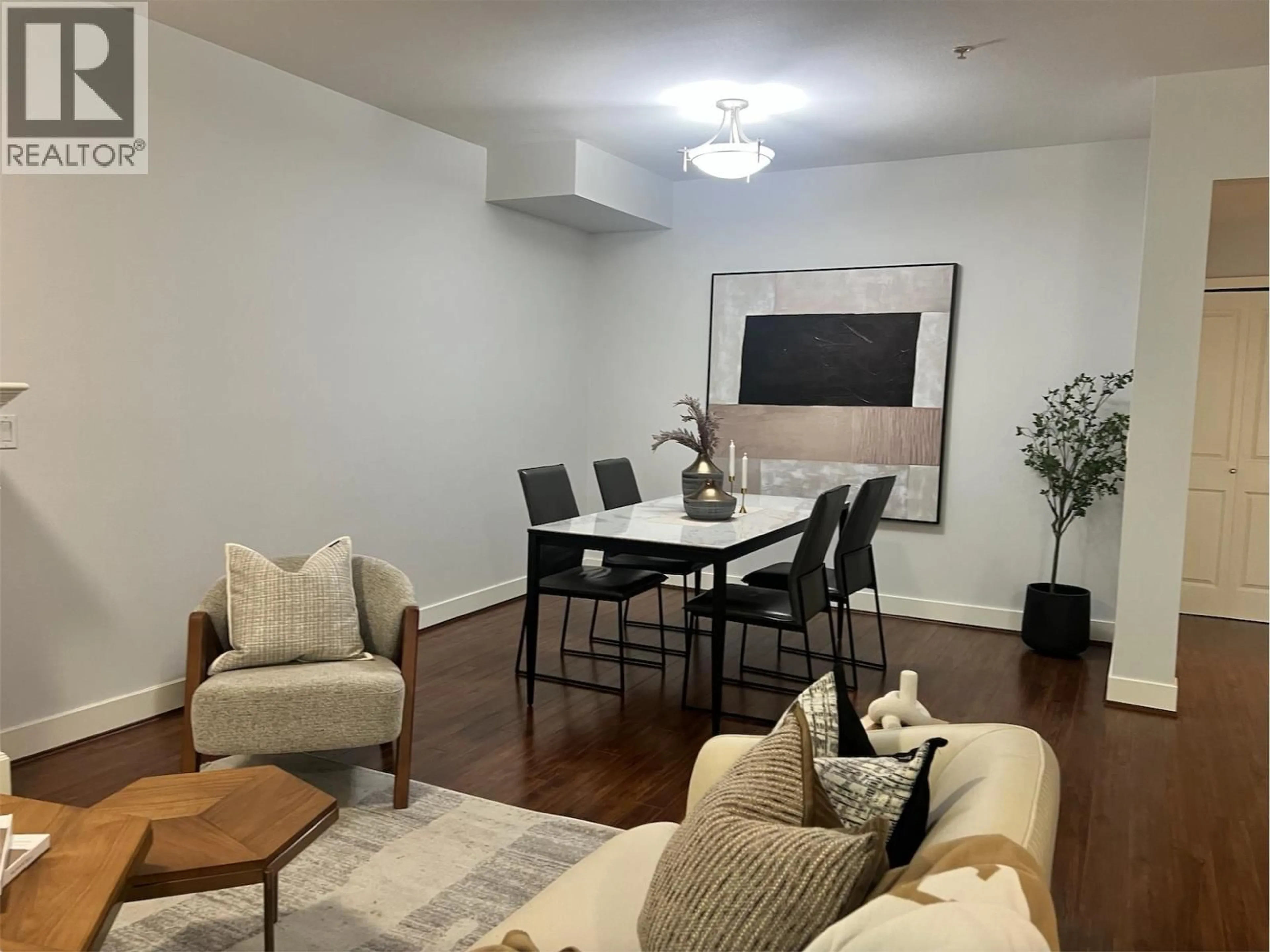 Living room with furniture, wood/laminate floor for 305 - 4468 ALBERT STREET, Burnaby British Columbia V5C2G8