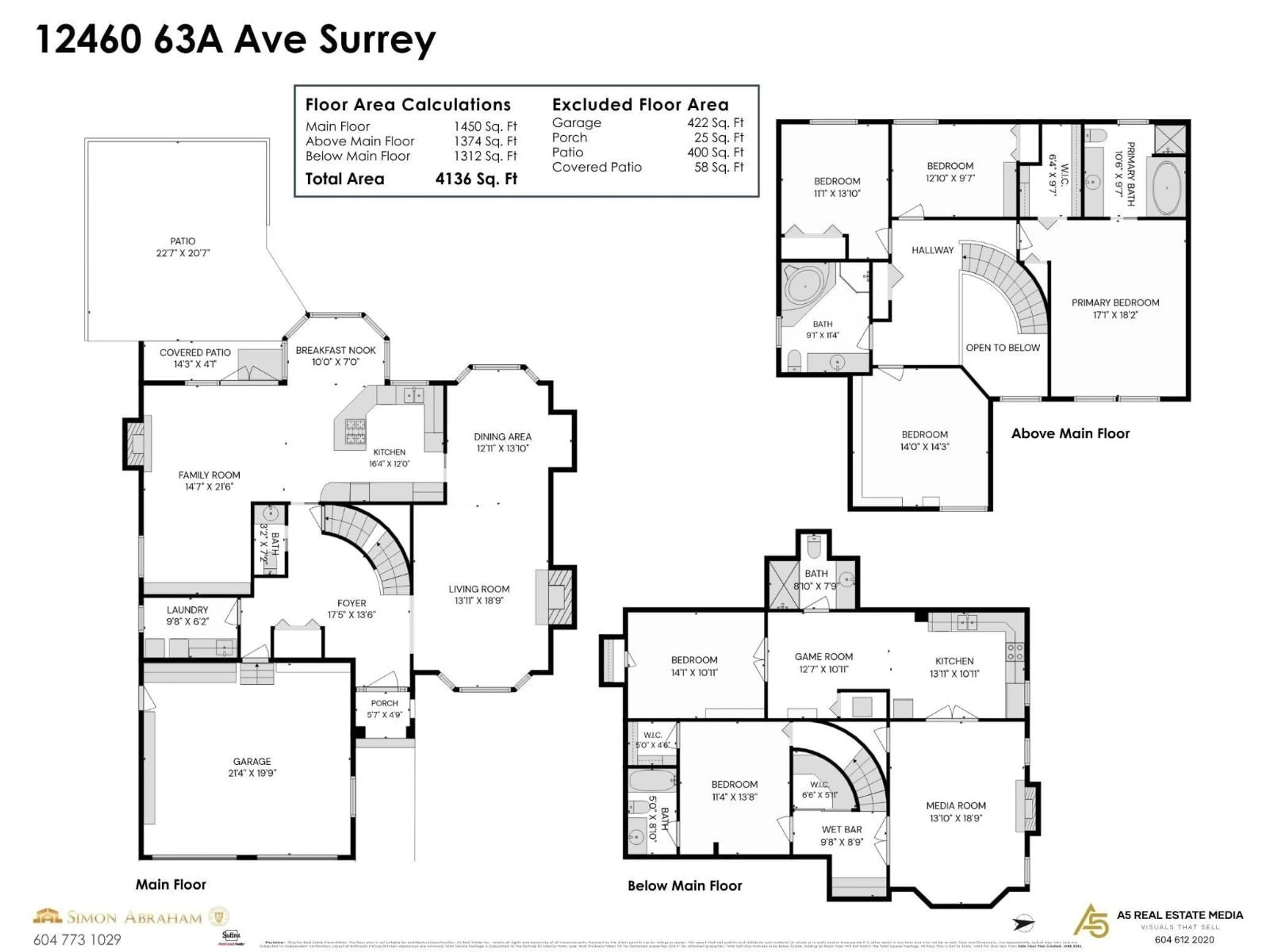 Floor plan for 12460 63A AVENUE, Surrey British Columbia V3X2C7