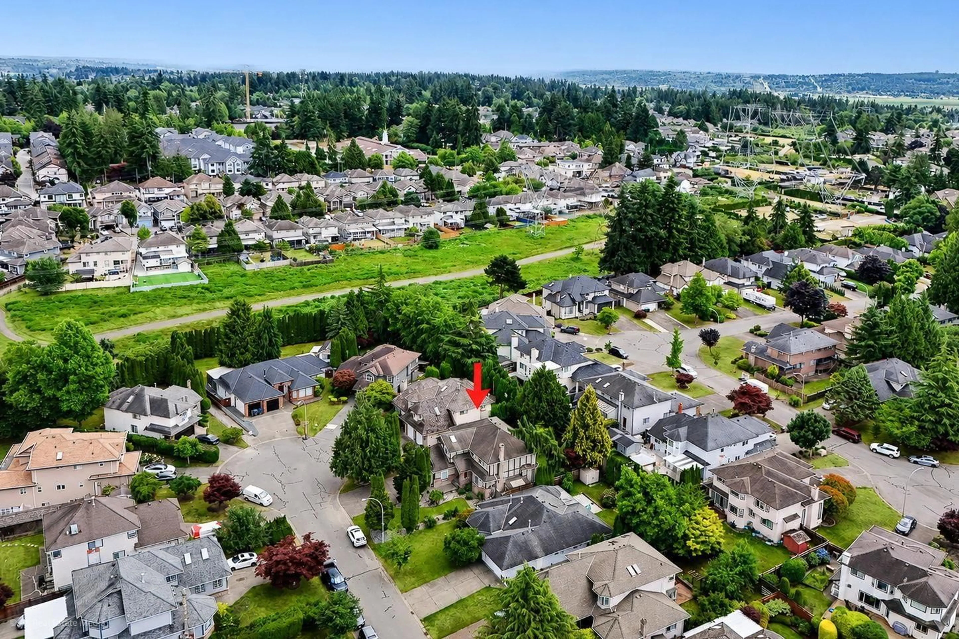 A pic from outside/outdoor area/front of a property/back of a property/a pic from drone, street for 12460 63A AVENUE, Surrey British Columbia V3X2C7