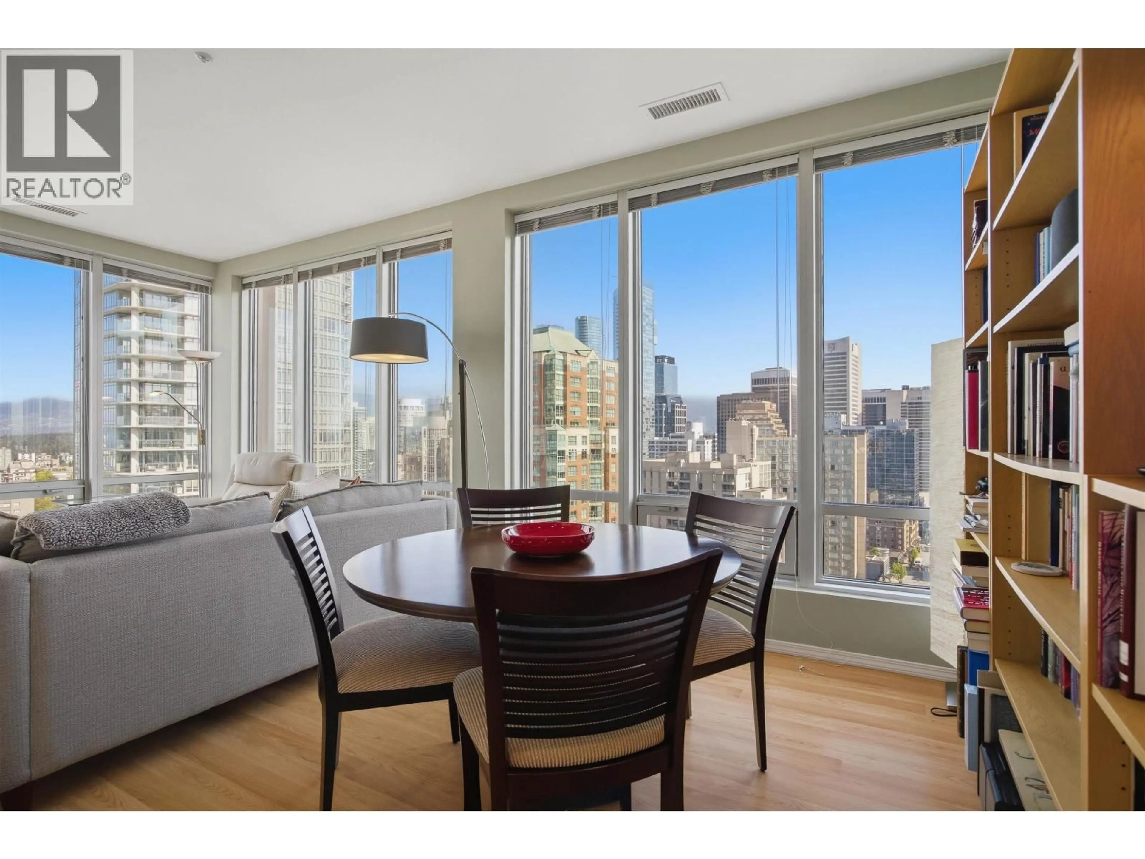 Dining room, wood/laminate floor for 1607 - 989 NELSON STREET, Vancouver British Columbia V6Z2S1