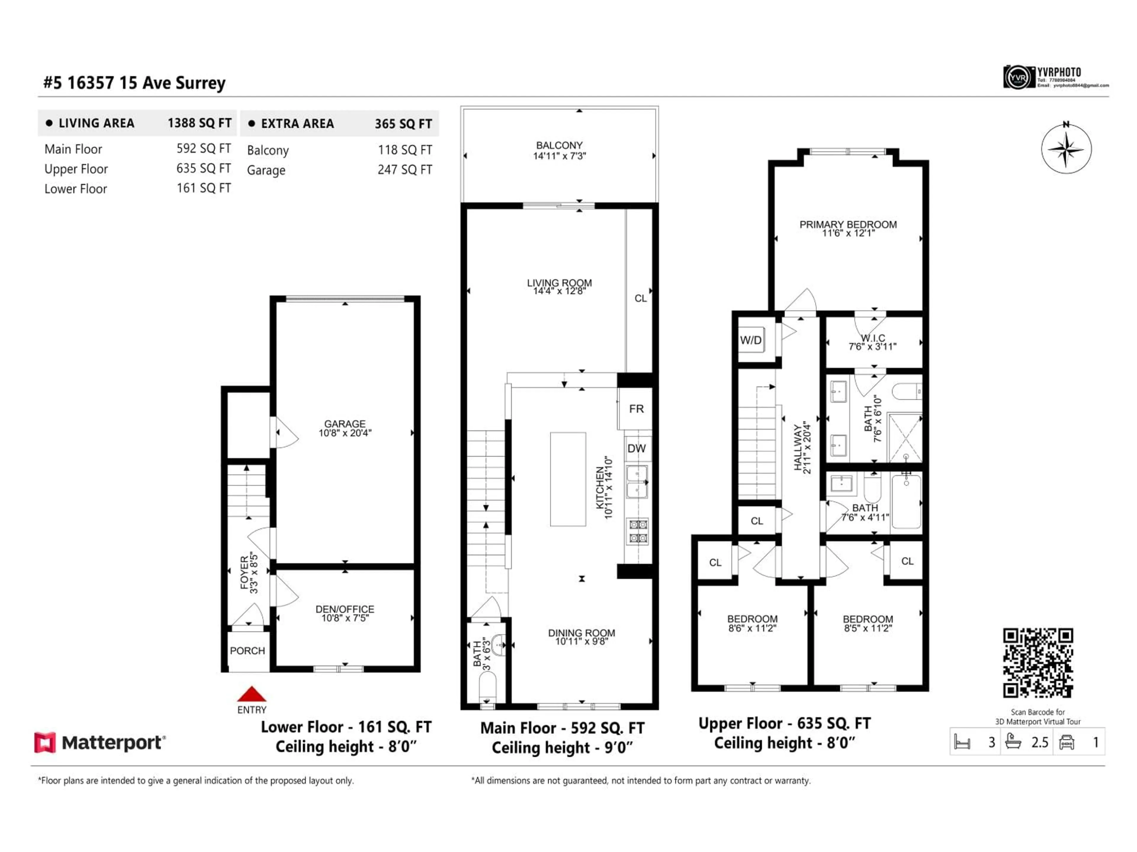 Floor plan for 5 - 16357 15 AVENUE, Surrey British Columbia V4A0C2