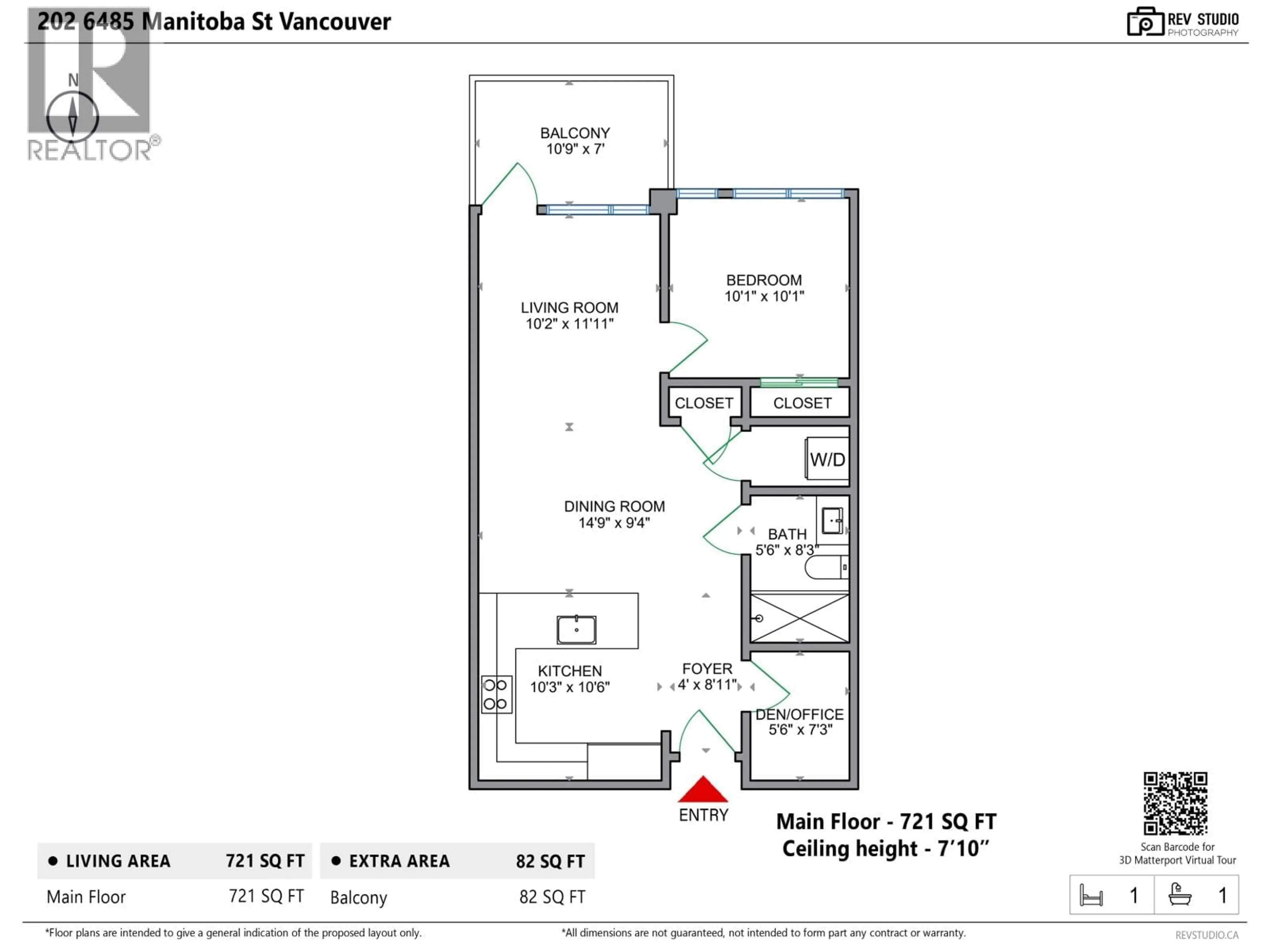 Floor plan for 202 - 6485 MANITOBA STREET, Vancouver British Columbia V5Y0P7