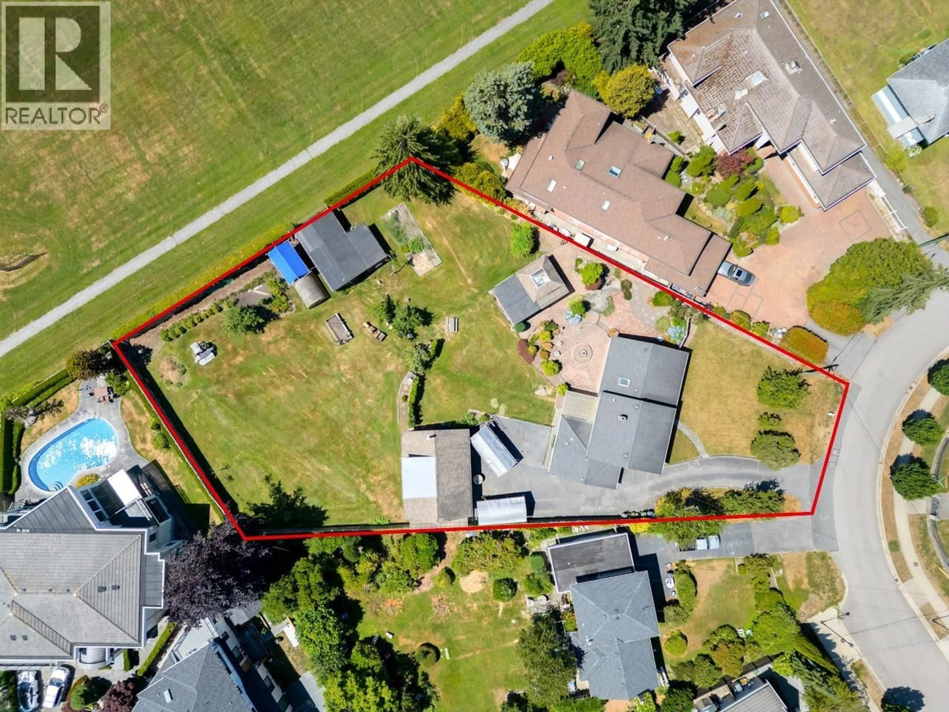 A pic from outside/outdoor area/front of a property/back of a property/a pic from drone, street for 6720 DONALD ROAD, Richmond British Columbia V7C2Y9