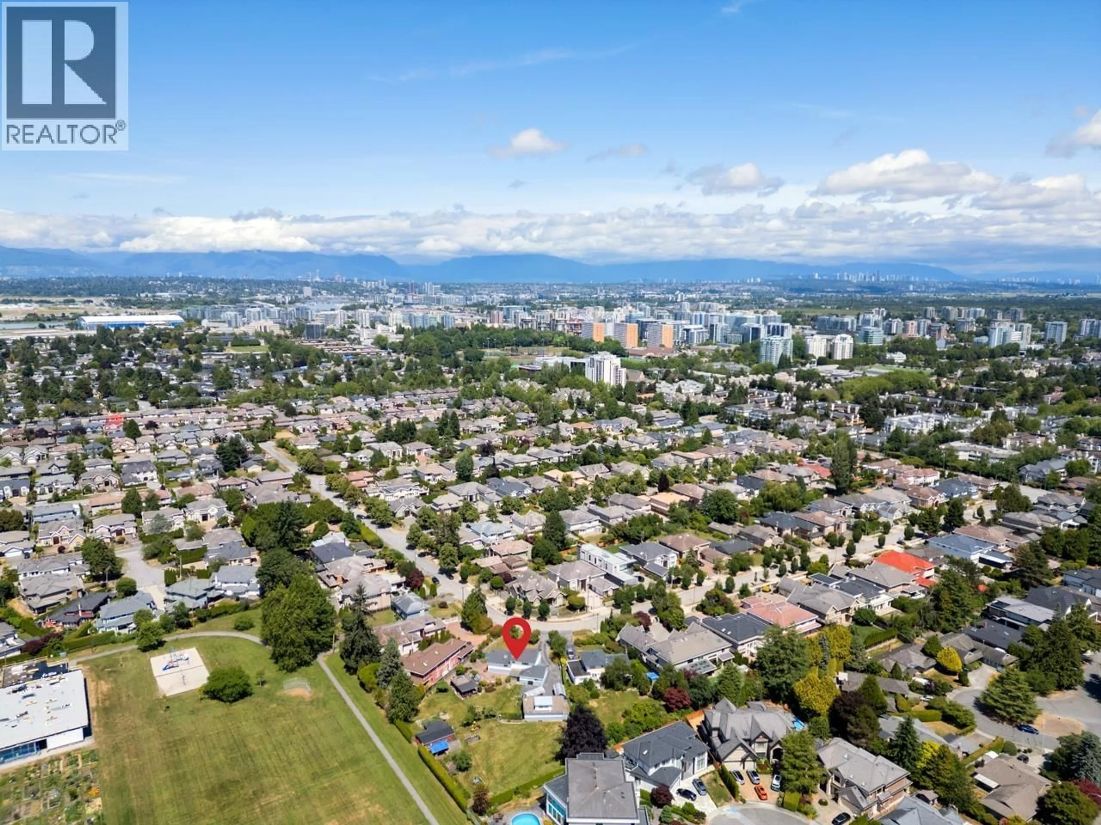 A pic from outside/outdoor area/front of a property/back of a property/a pic from drone, mountain view for 6720 DONALD ROAD, Richmond British Columbia V7C2Y9