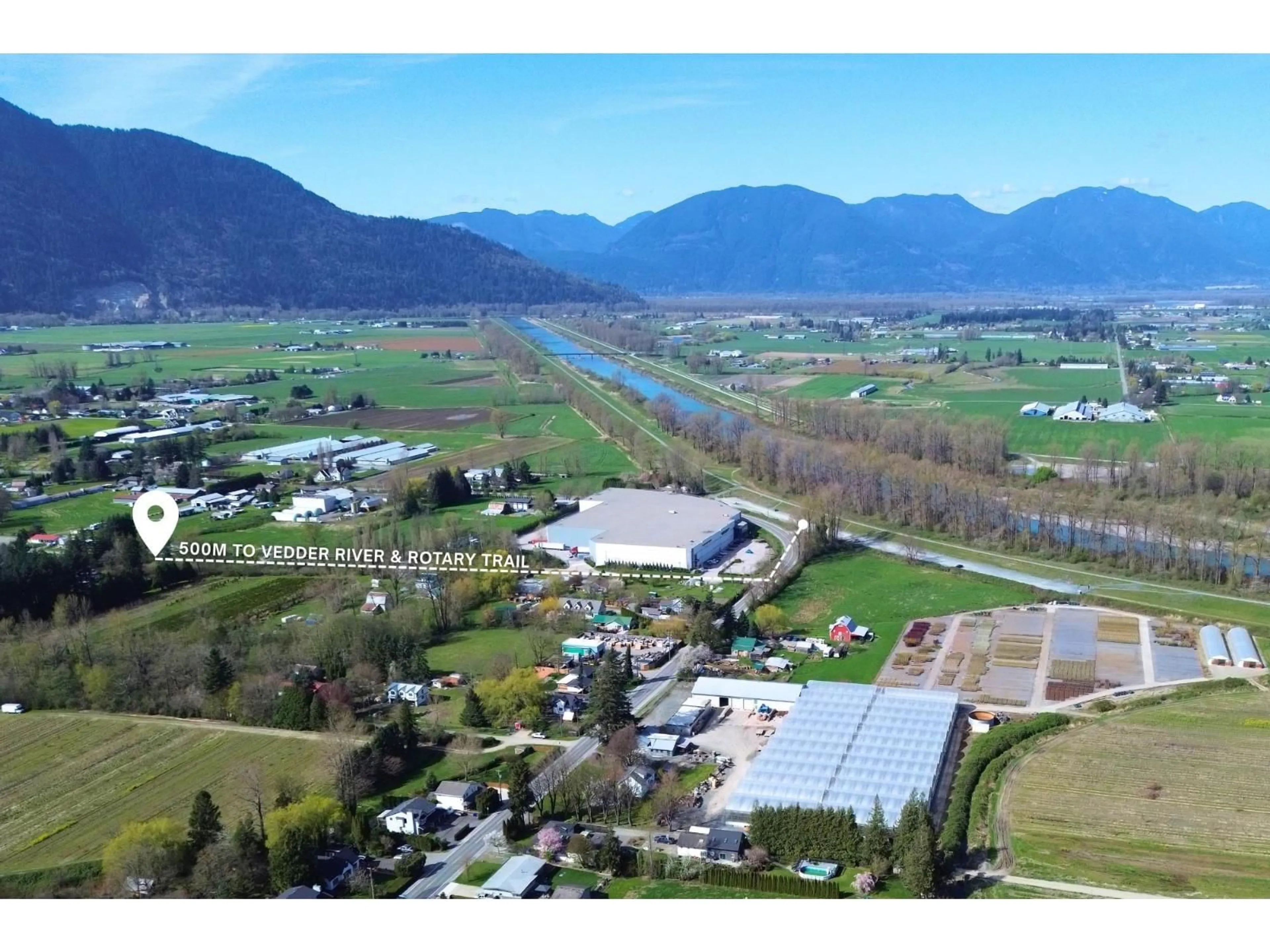 A pic from outside/outdoor area/front of a property/back of a property/a pic from drone, mountain view for 41725 HARE AVENUE, Yarrow British Columbia V2R5E9
