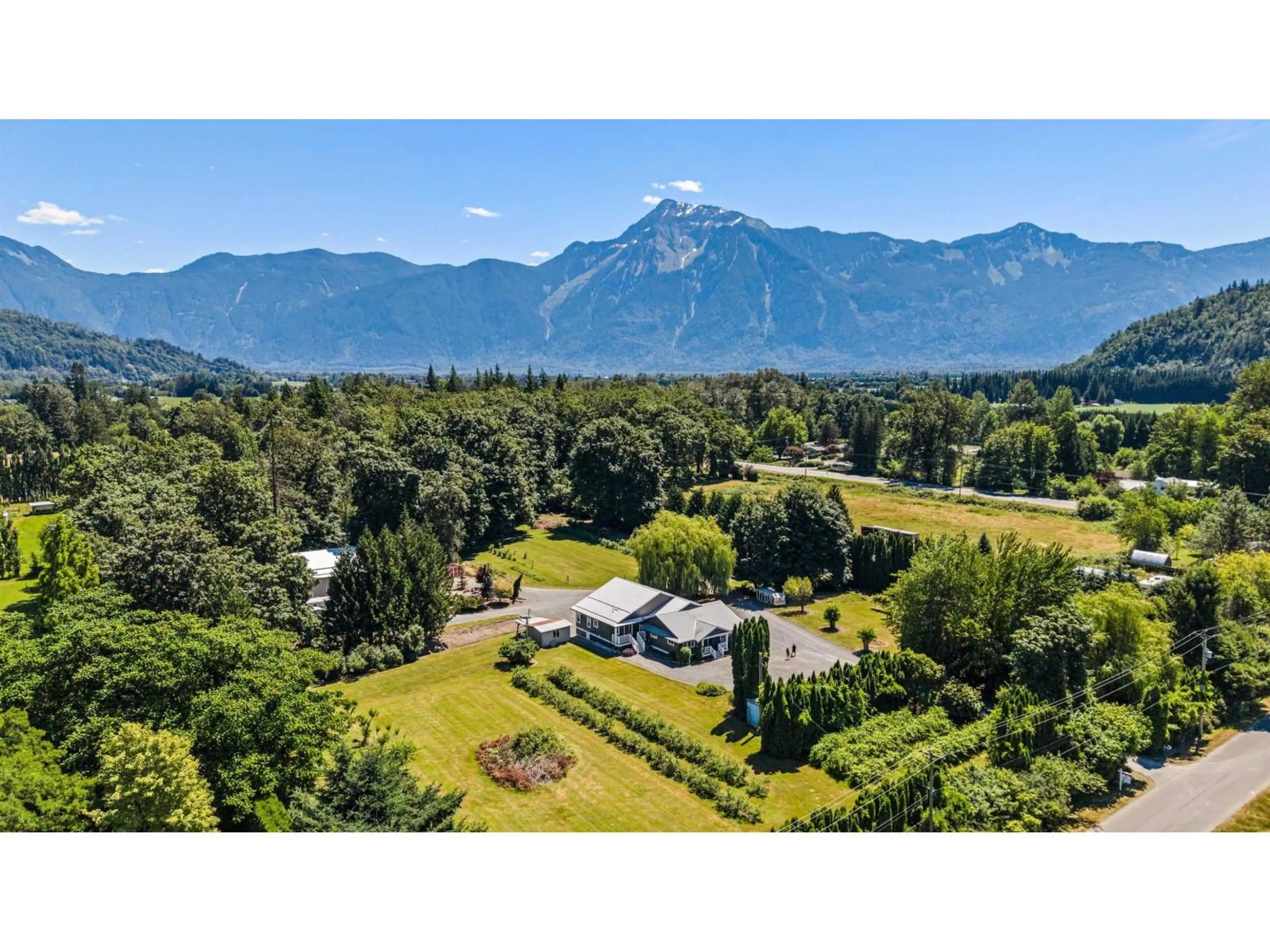 A pic from outside/outdoor area/front of a property/back of a property/a pic from drone, mountain view for 2284 ASHTON ROAD, Agassiz British Columbia V0M1A1