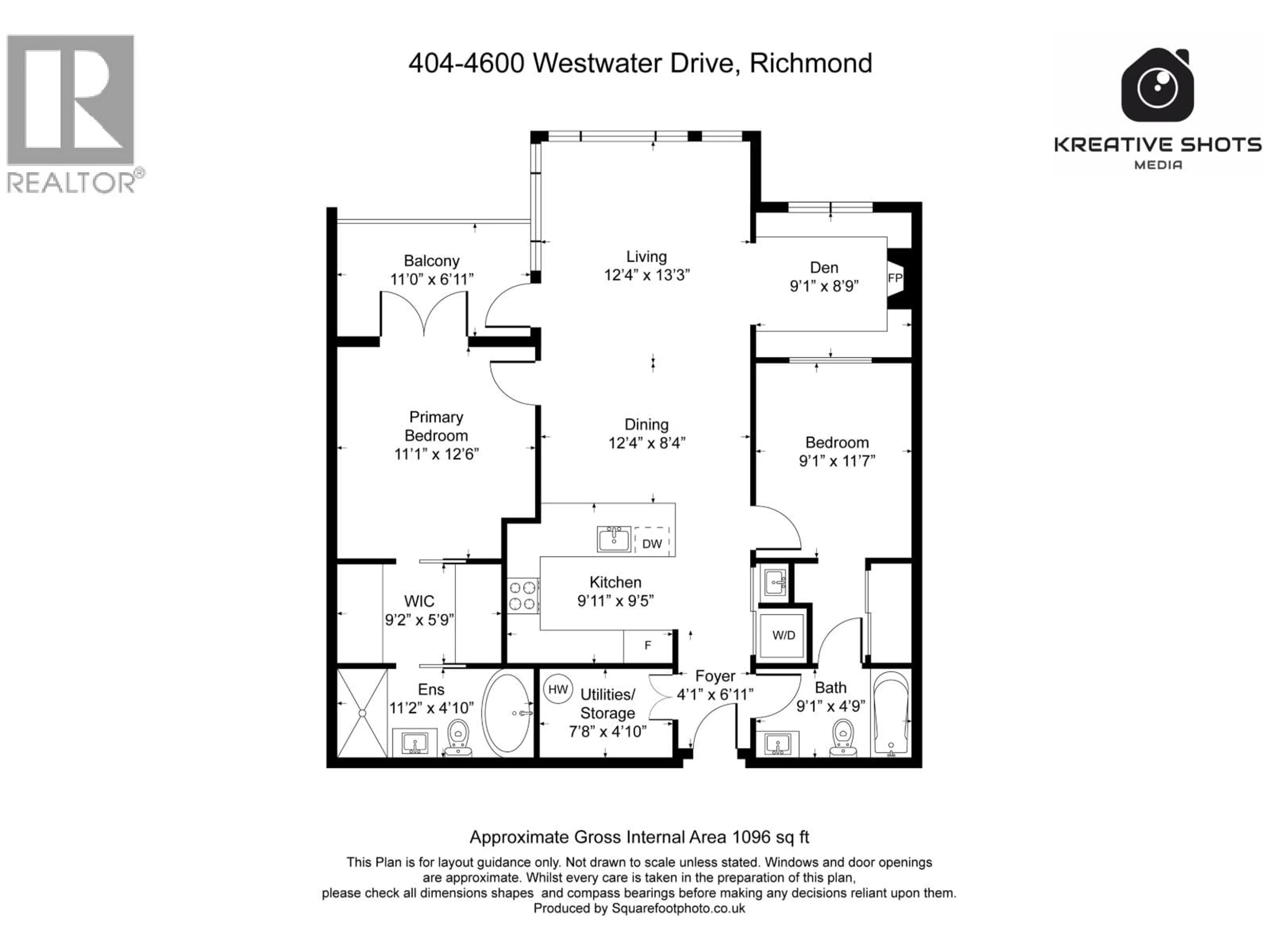 Floor plan for 404 - 4600 WESTWATER DRIVE, Richmond British Columbia V7E6S2