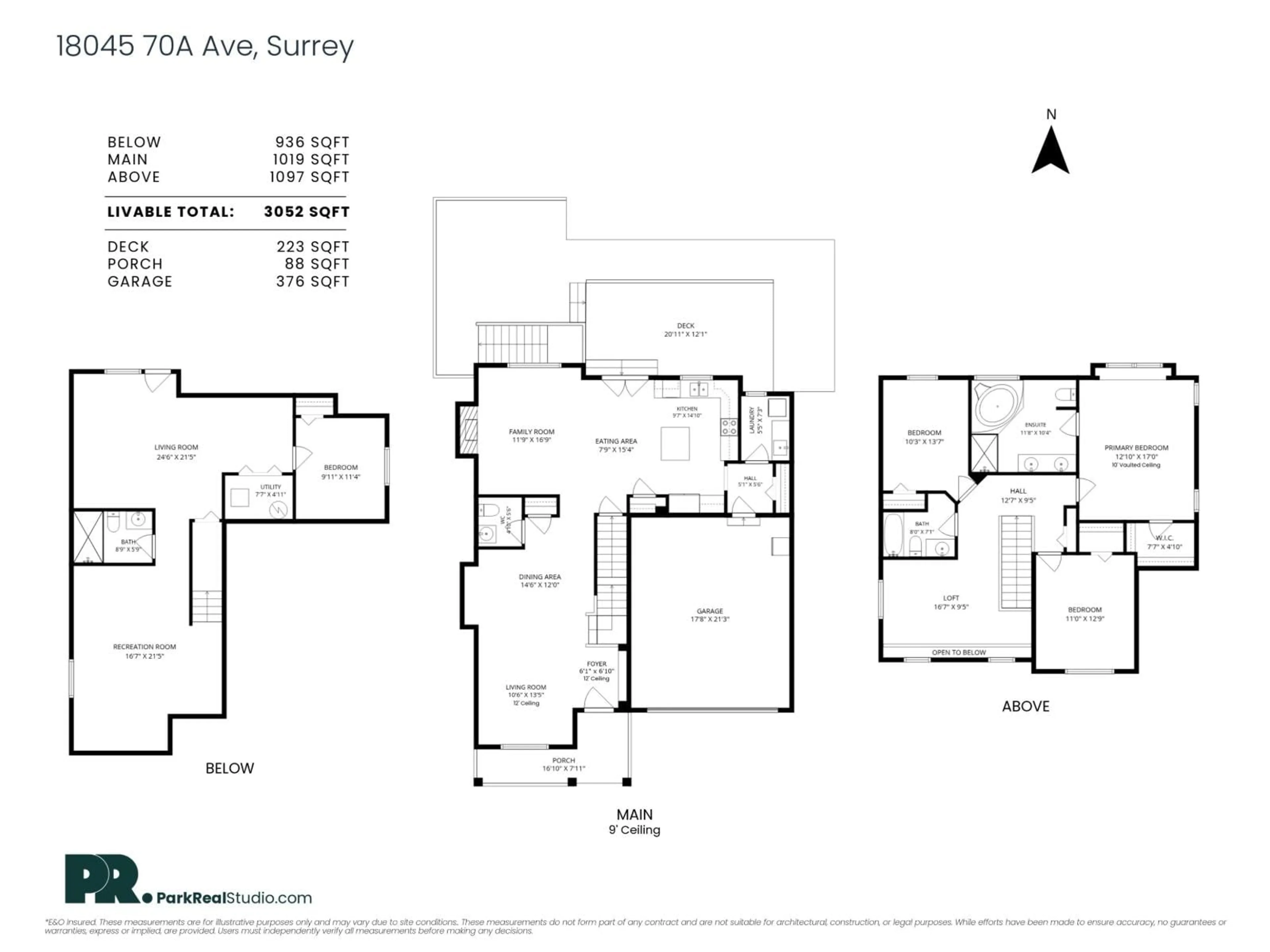 Floor plan for 18045 70A AVENUE, Surrey British Columbia V3S7C5