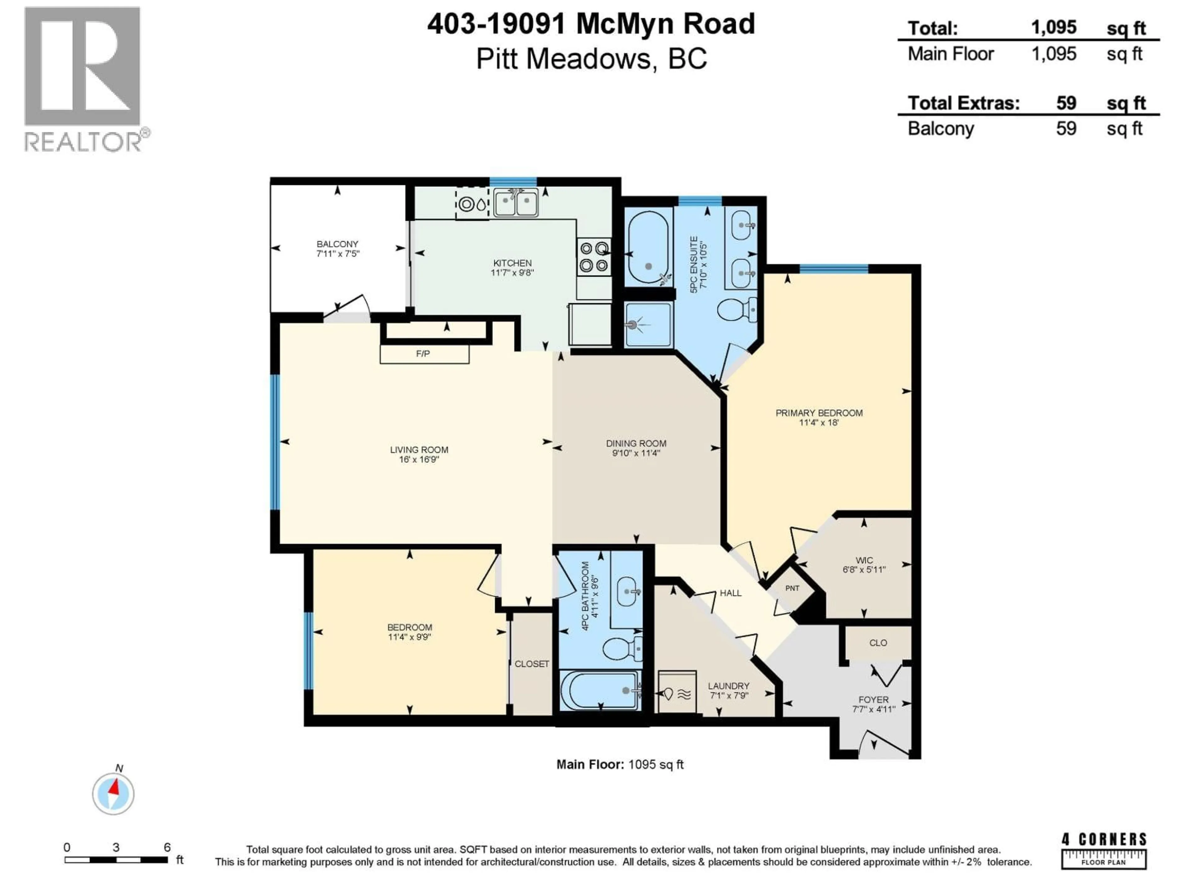 Floor plan for 403 - 19091 MCMYN ROAD, Pitt Meadows British Columbia V3Y2S8
