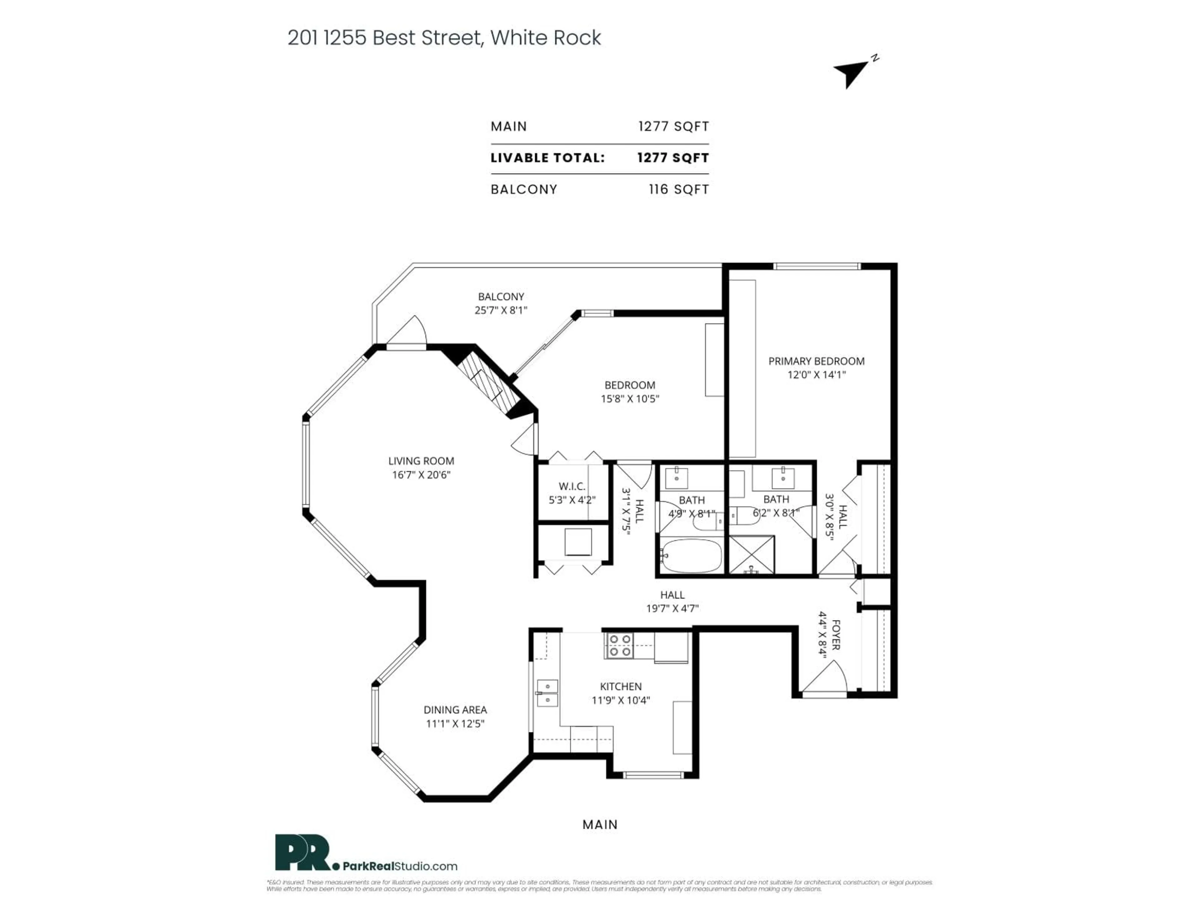 Floor plan for 201 - 1255 BEST STREET, White Rock British Columbia V4B4E1