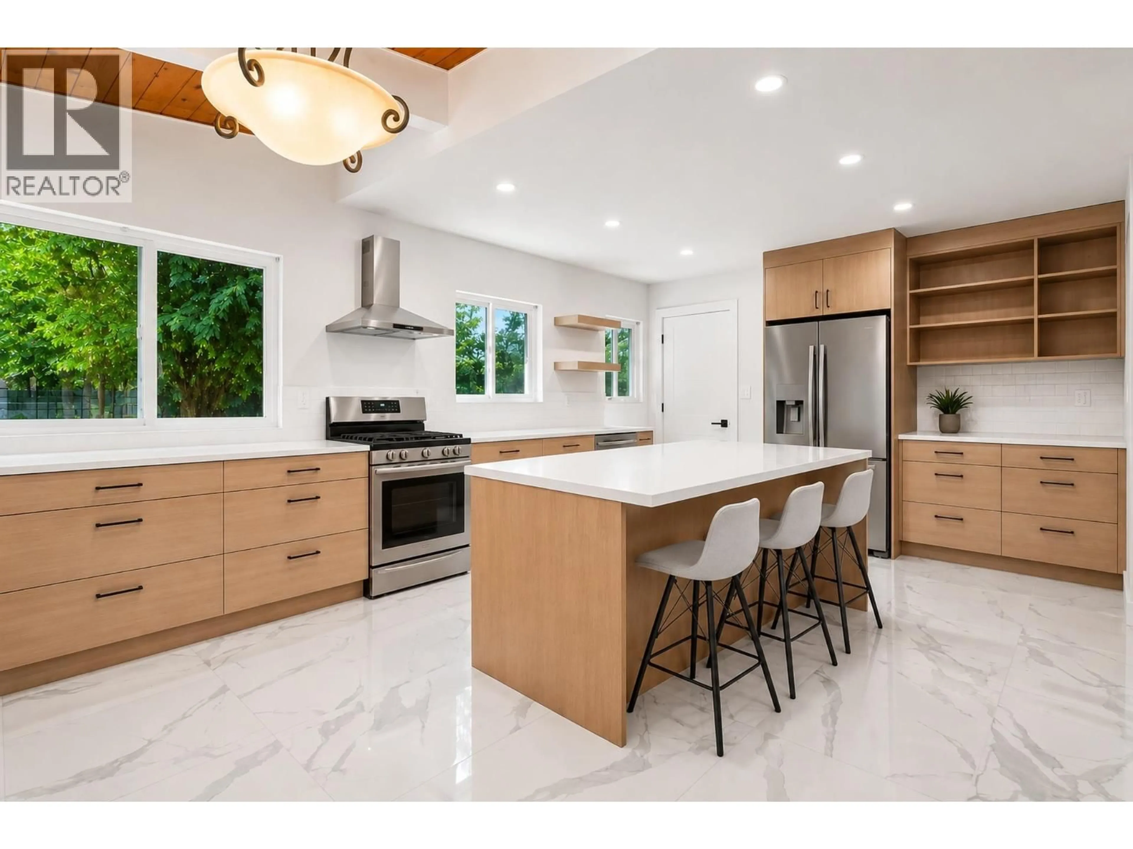 Contemporary kitchen, ceramic/tile floor for 1707 DEMPSEY ROAD, North Vancouver British Columbia V7K1T2