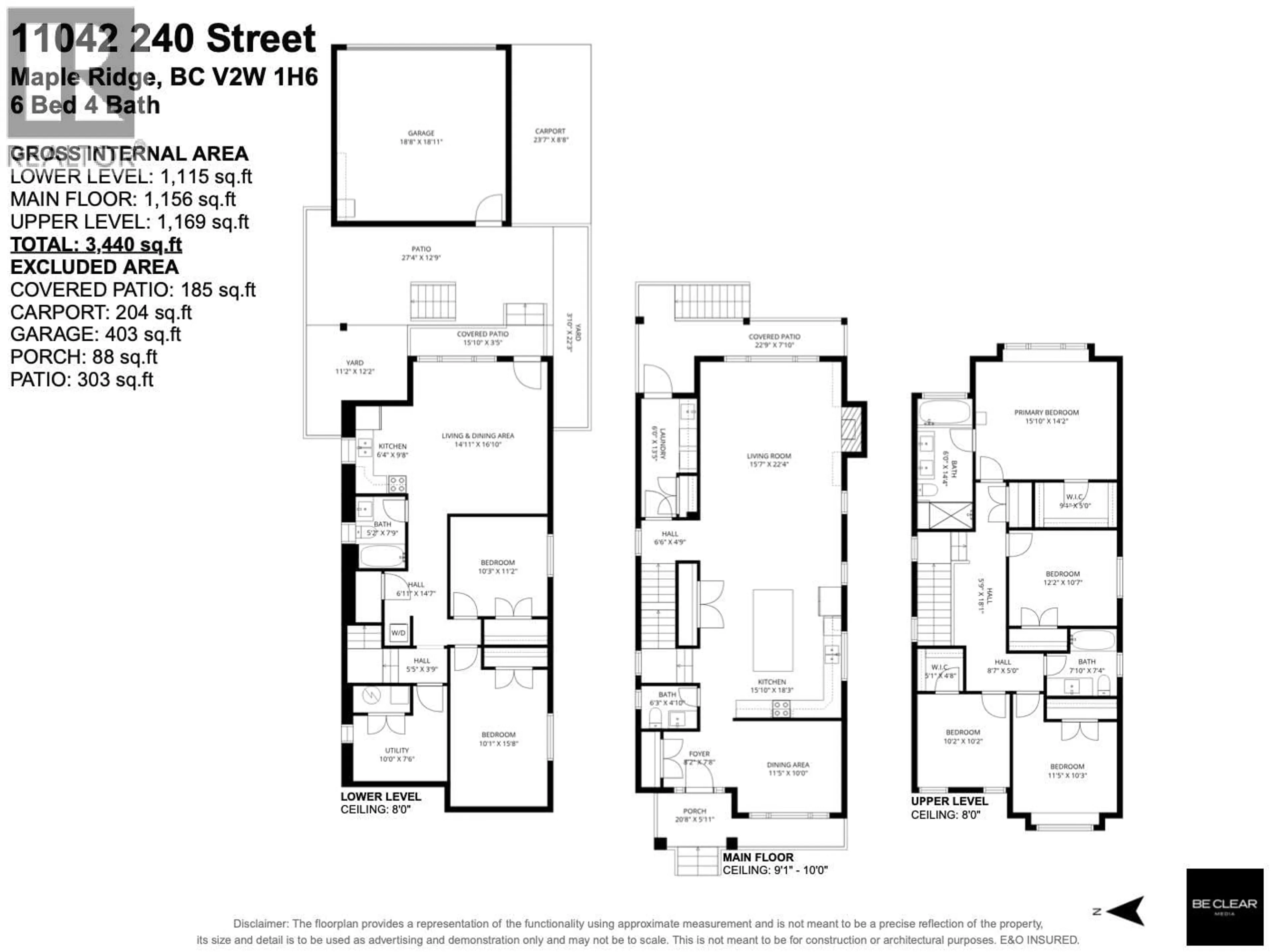 Floor plan for 11042 240 STREET, Maple Ridge British Columbia V2W1H6