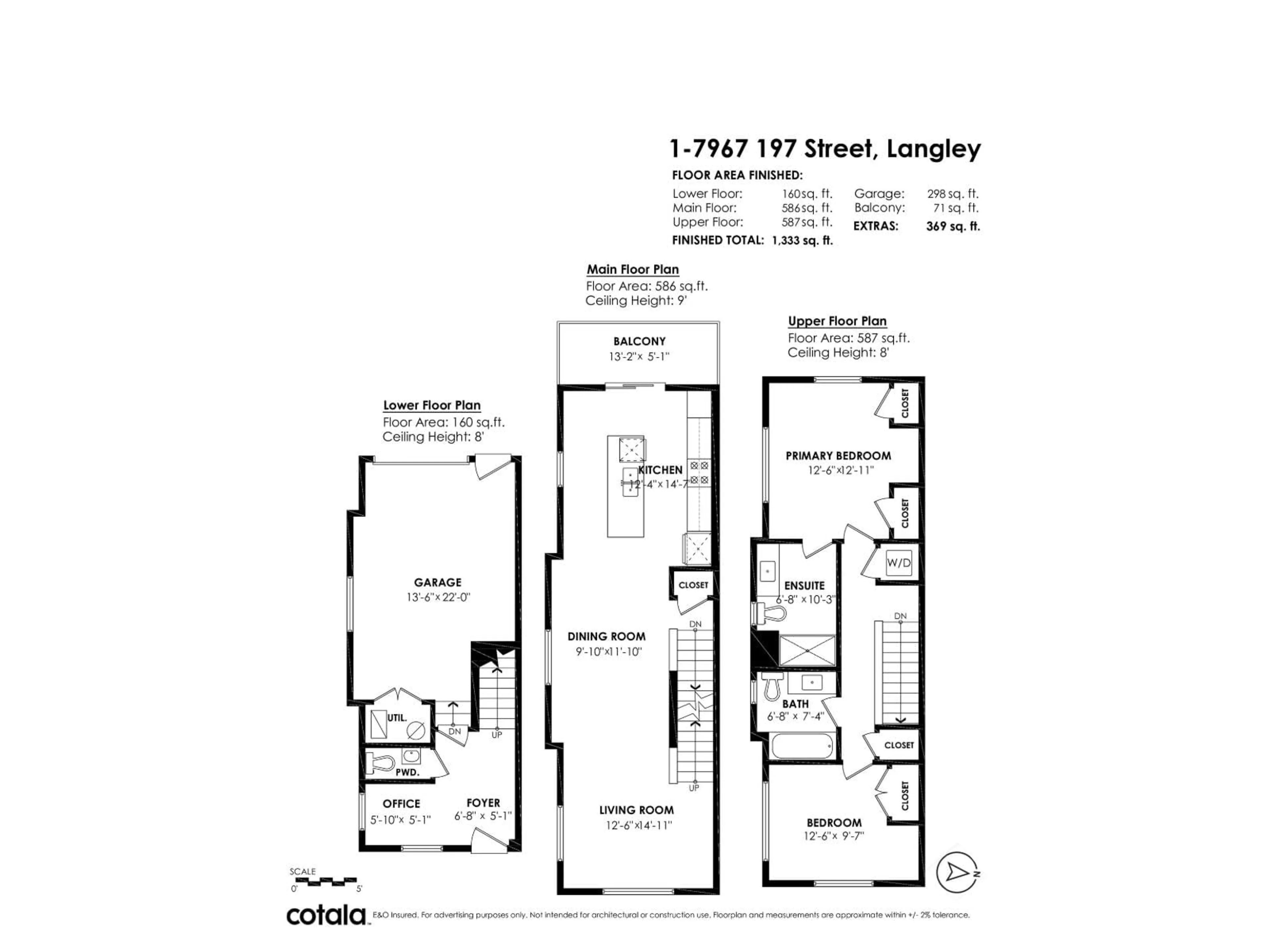 Floor plan for 1 - 7967 197 STREET, Langley British Columbia V2Y3P1