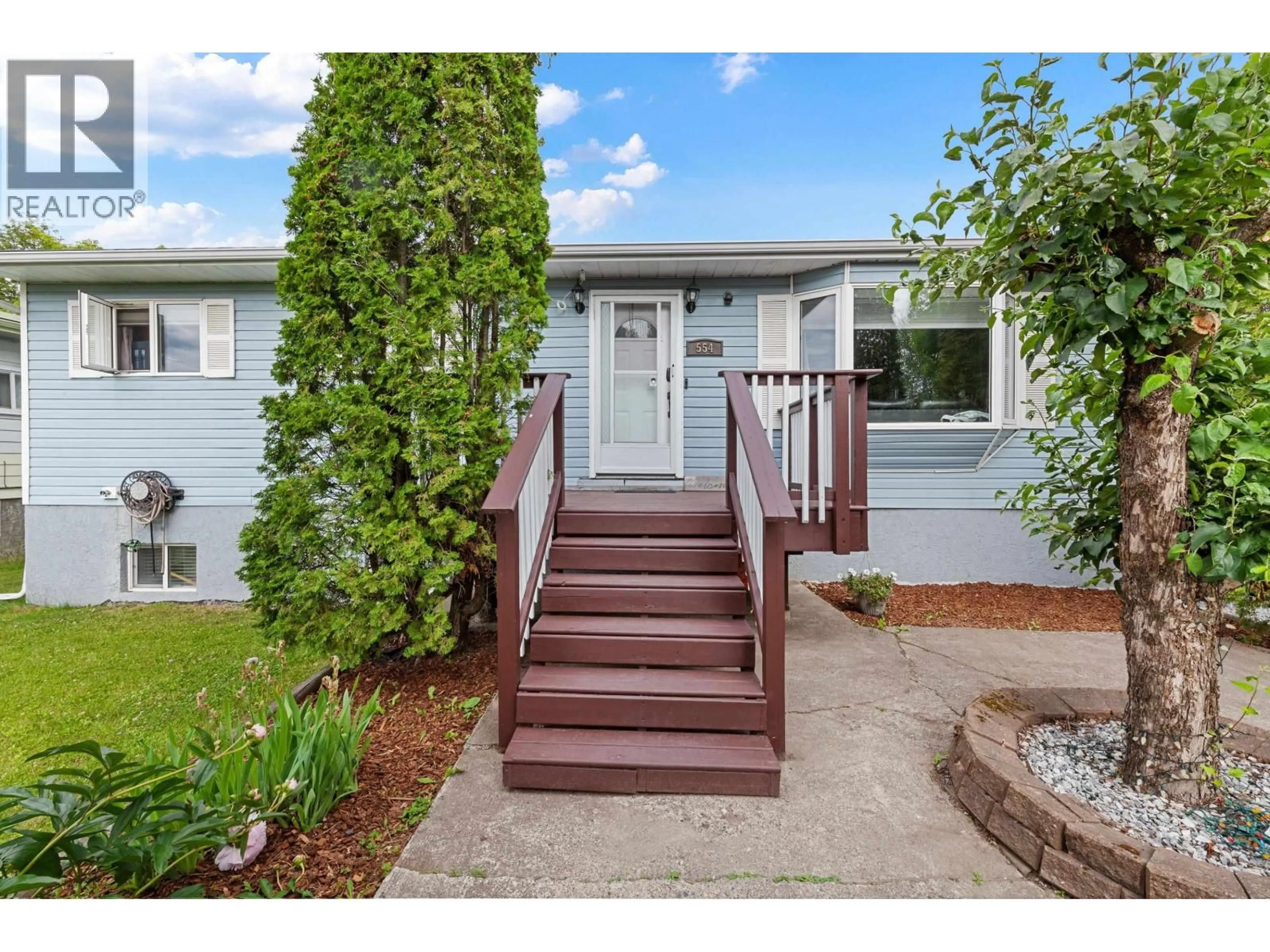 Home with vinyl exterior material, street for 554 BURDEN STREET, Prince George British Columbia V2M2H5