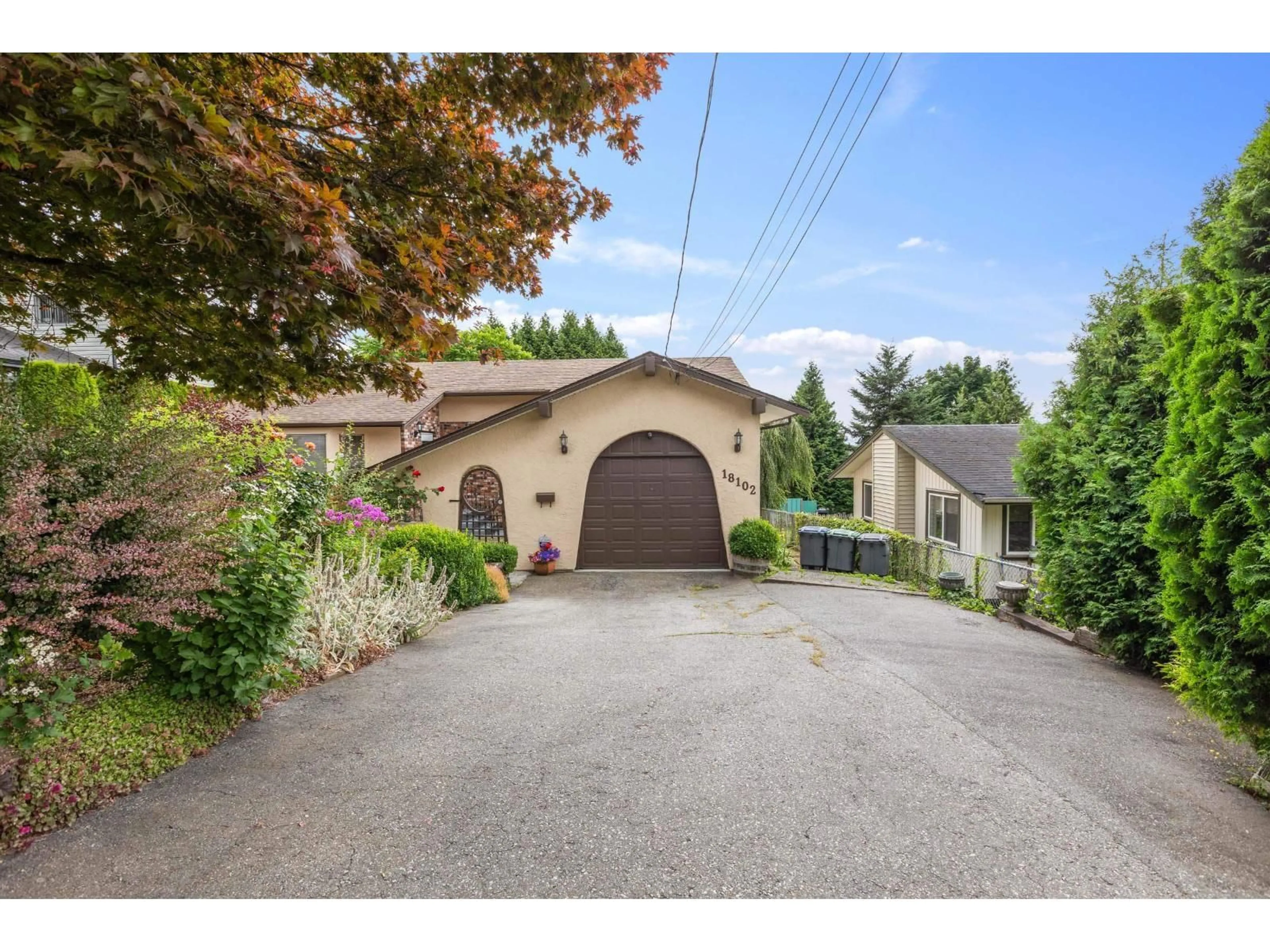 A pic from outside/outdoor area/front of a property/back of a property/a pic from drone, street for 18102 58 AVENUE, Surrey British Columbia V3S1M1