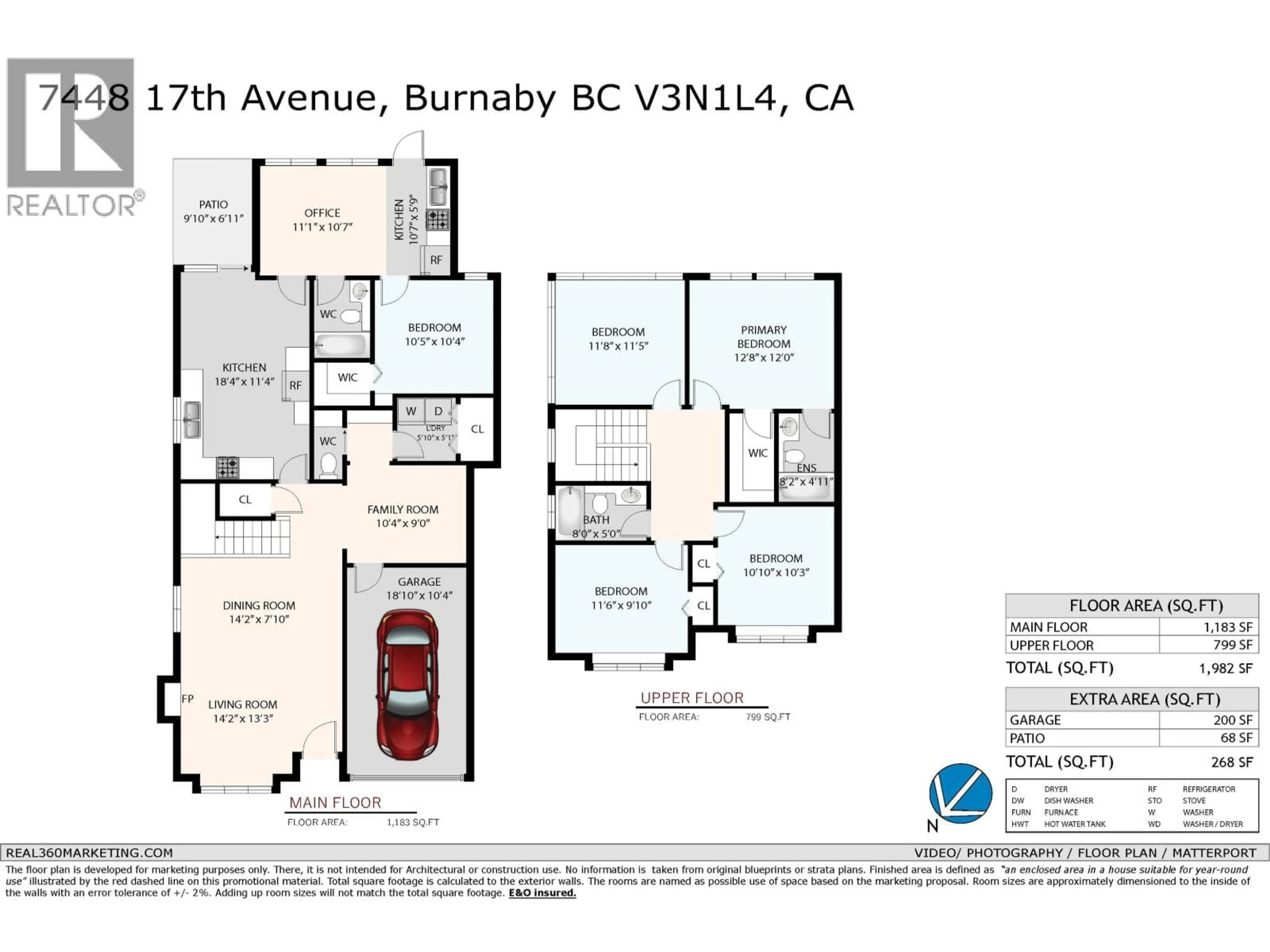 Floor plan for 7448 17TH AVENUE, Burnaby British Columbia V3N1L4