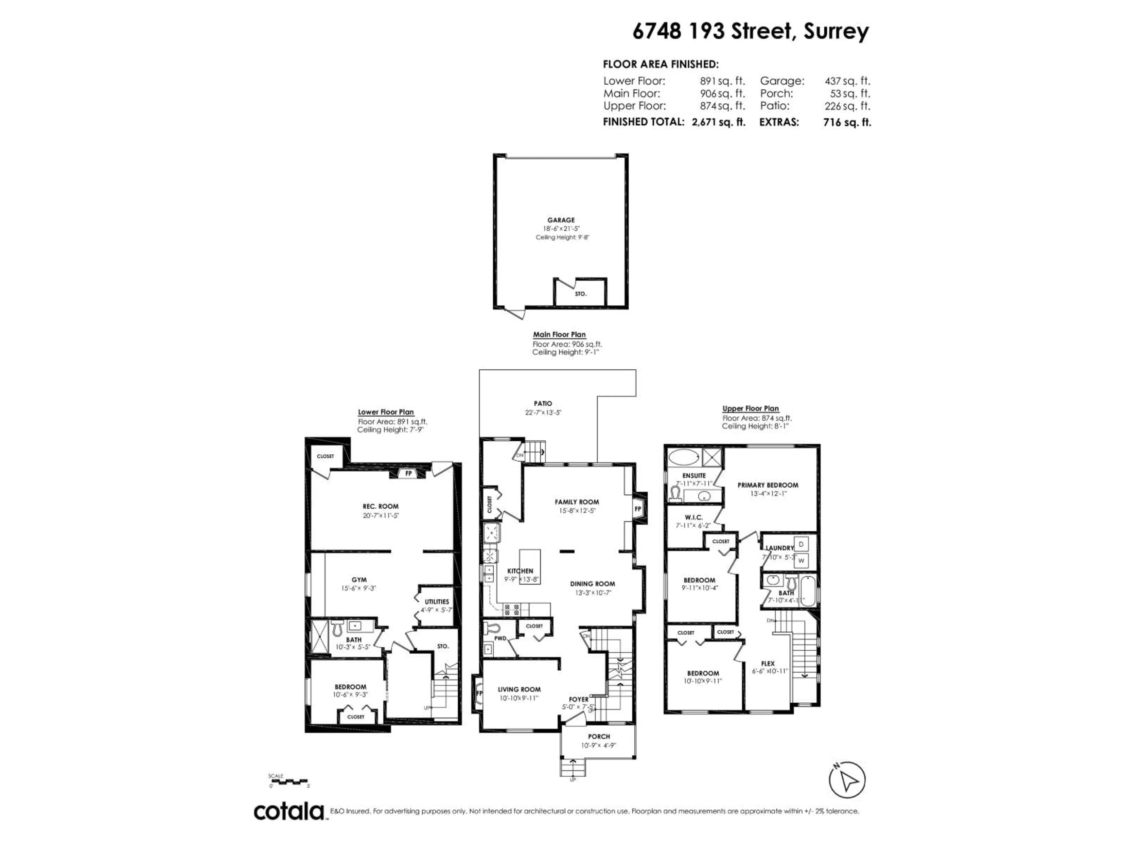 Floor plan for 6748 193 STREET, Surrey British Columbia V4N0B8