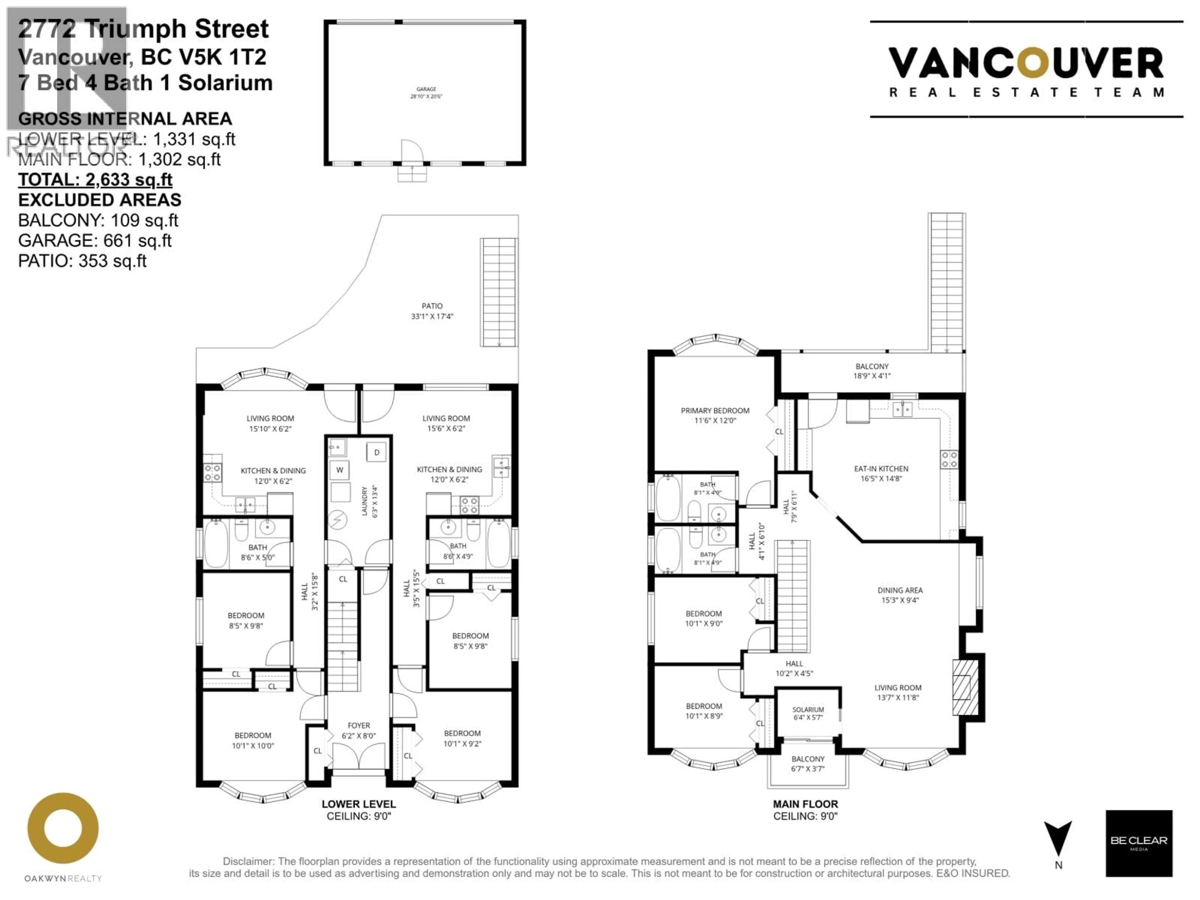 Floor plan for 2772 TRIUMPH STREET, Vancouver British Columbia V5K1T2