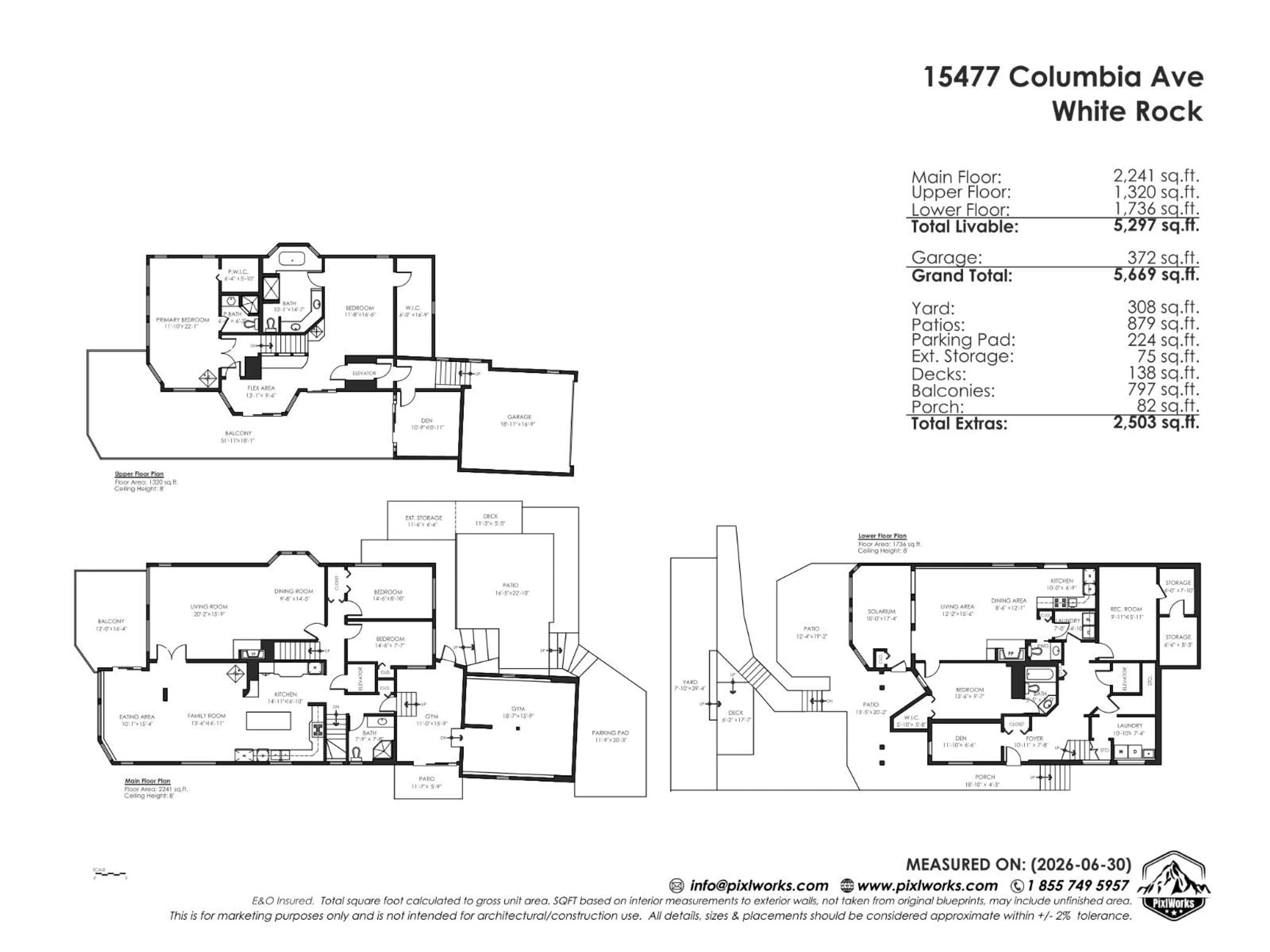 Floor plan for 15477 COLUMBIA AVENUE, White Rock British Columbia V4B1K3