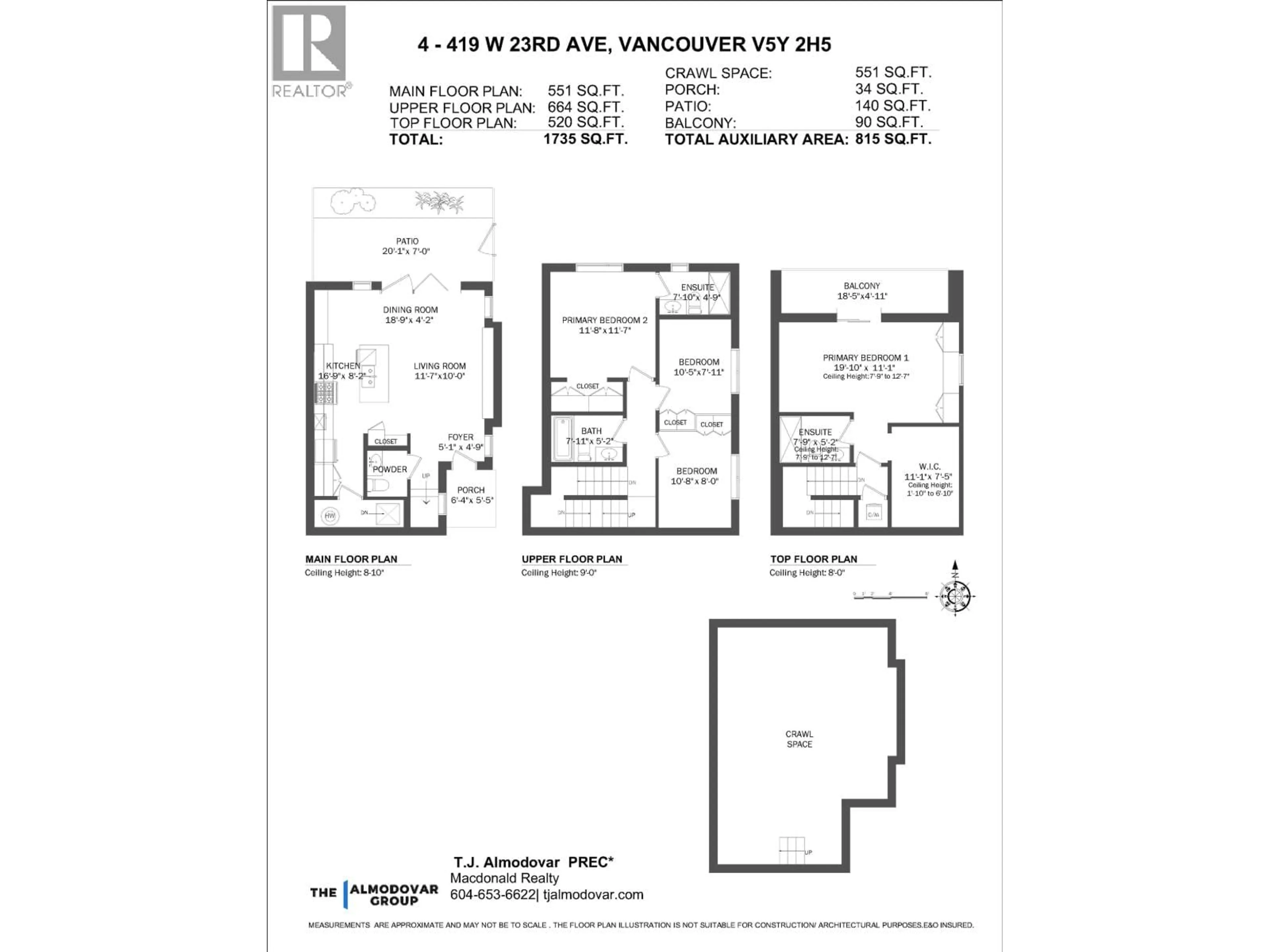 Floor plan for 4 - 419 23RD AVENUE, Vancouver British Columbia V5Y2H5