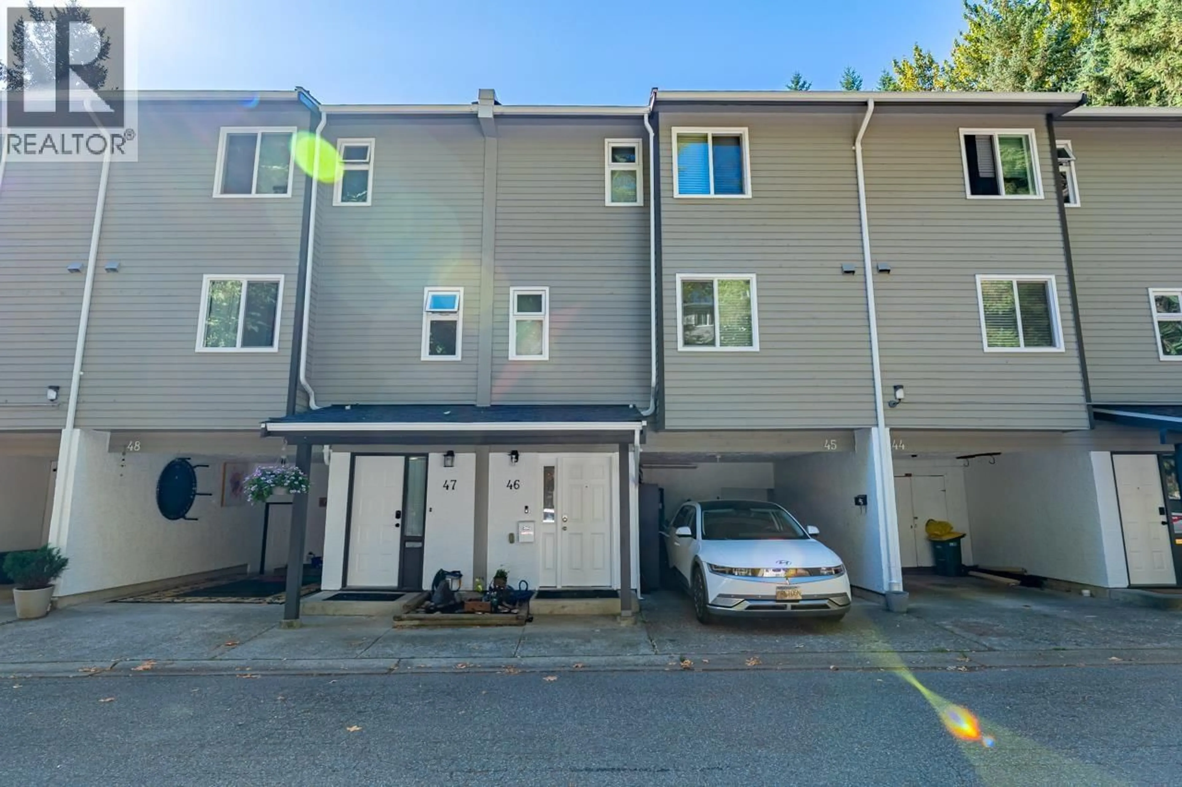 A pic from outside/outdoor area/front of a property/back of a property/a pic from drone, street for 46 - 1240 FALCON DRIVE, Coquitlam British Columbia V3E2B4
